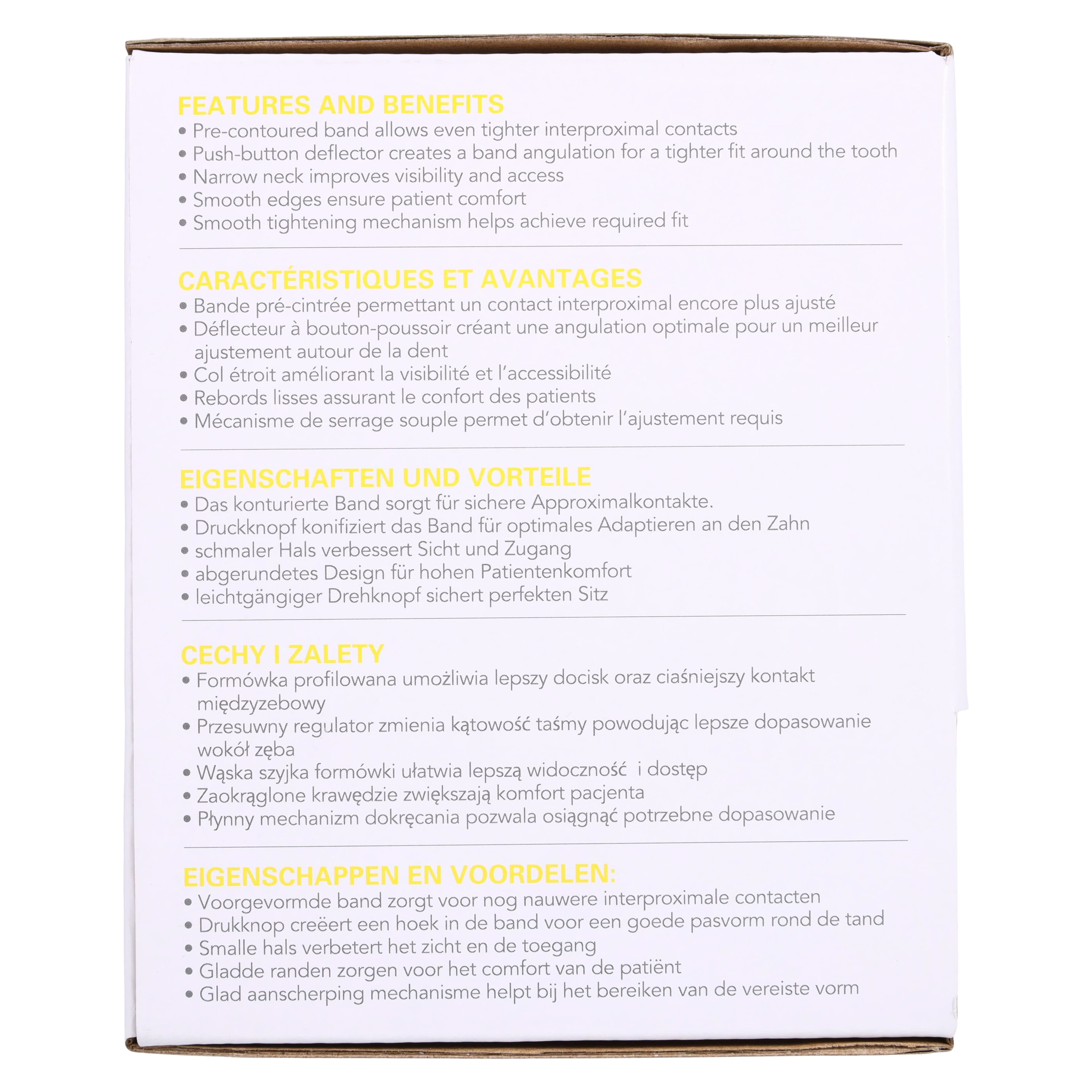 SafeMatrix Contour Narrow Single-Use Matrix Bands, 4.5mm, Yellow, 50/Box, 30060 thumbnail 7