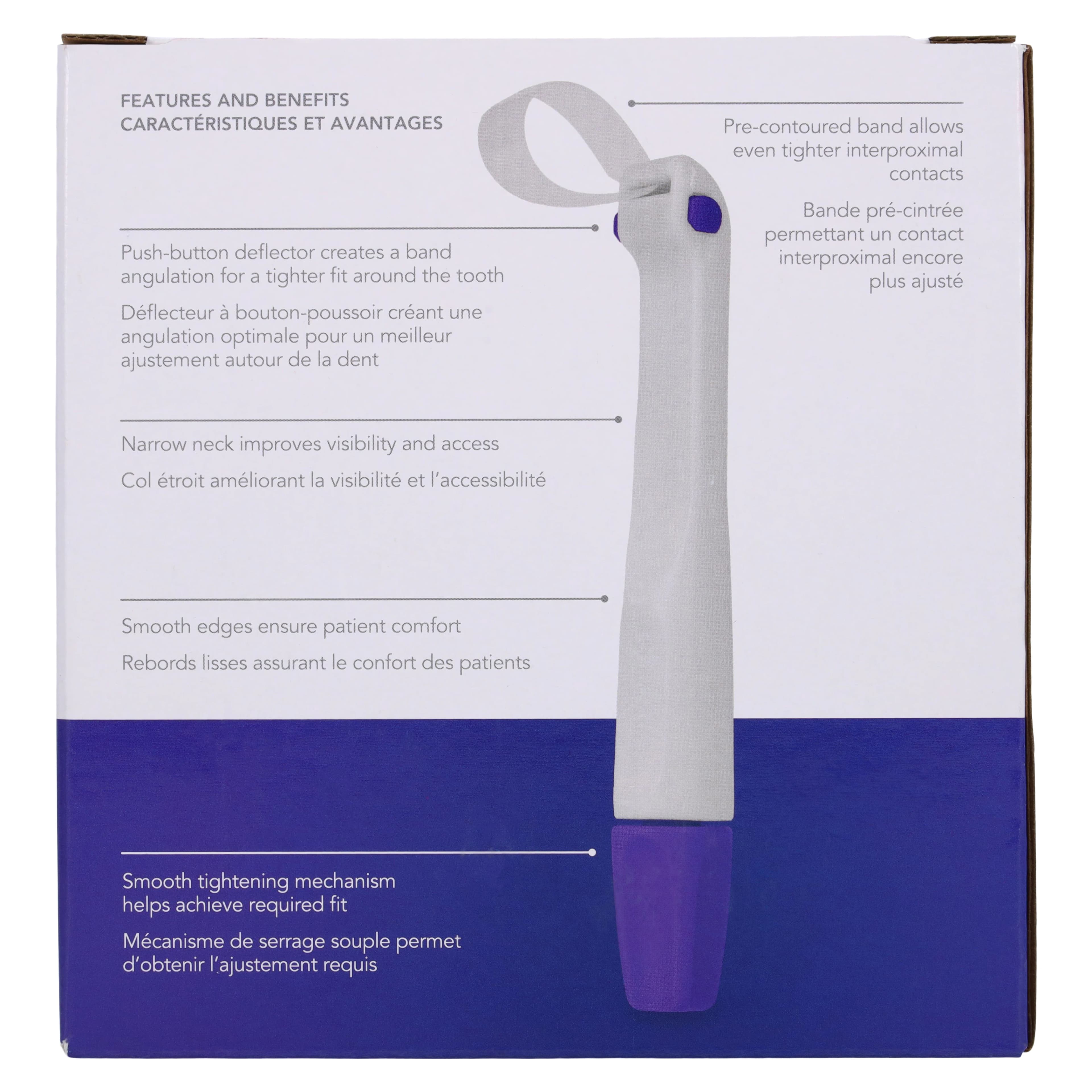 SafeMatrix Clear Contour Single-Use Matrix Bands, Wide, 6.0mm, Purple, Clear Mylar, 50/Box, 30066 thumbnail 5