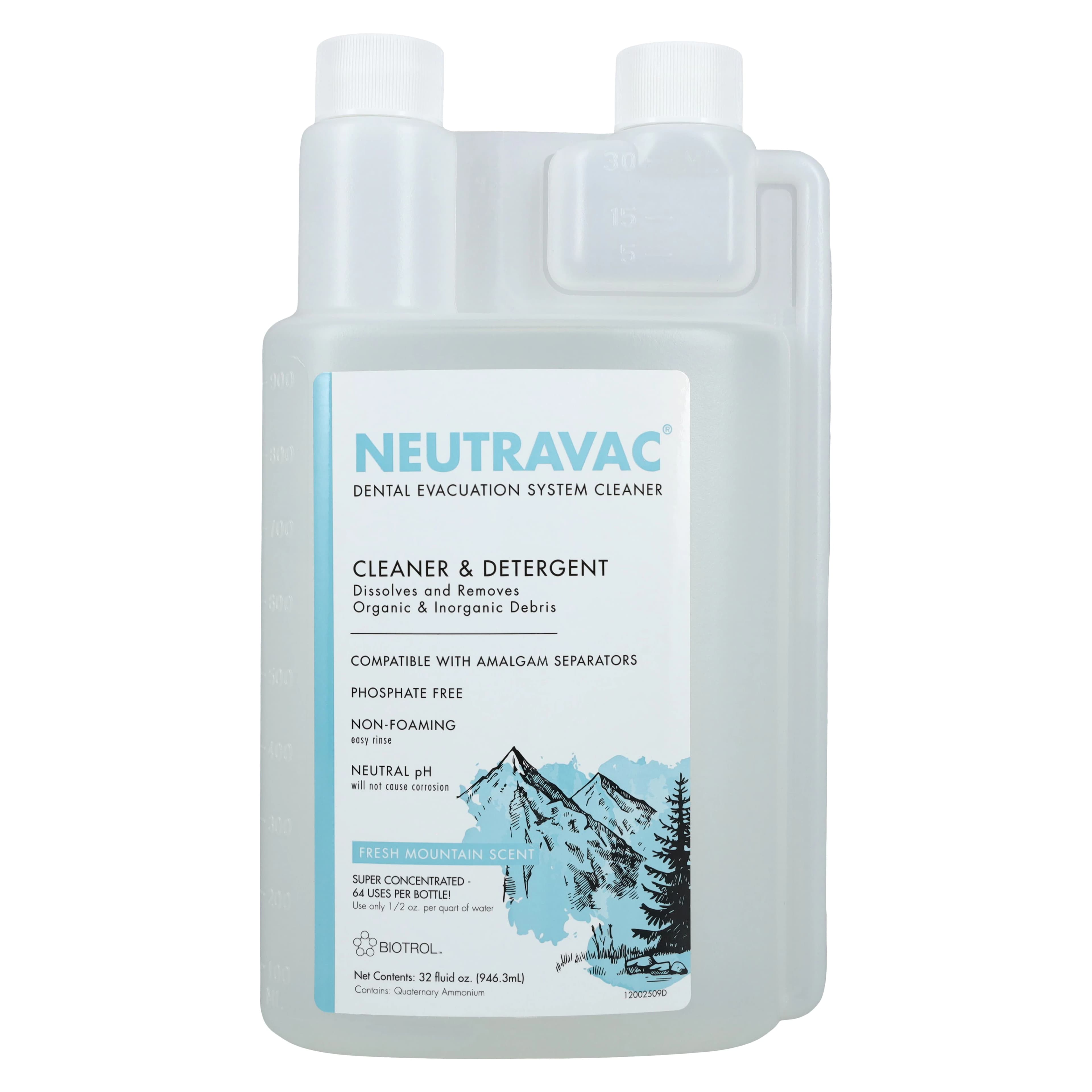 Biotrol NeutraVAC Dual-Action Evacuation System Cleaner, Concentrated, 32 oz Bottle, NV800CS - NeutraVAC | case-4 -32 oz. Bottle NV800CS - Image 1