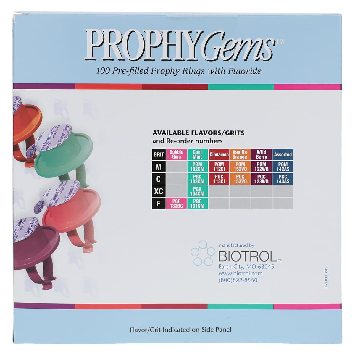 Prophy Gems Prophy Paste, Wild Berry, Medium Grit, with Fluoride, 2 g Unit Dose Rings, 100/Box, PGM122WB thumbnail 3