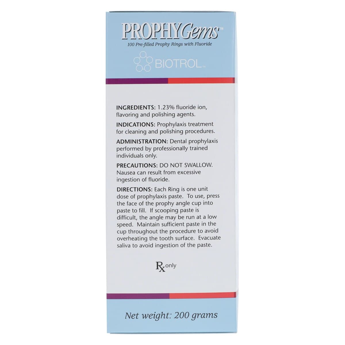Prophy Gems Prophy Paste, Wild Berry, Medium Grit, with Fluoride, 2 g Unit Dose Rings, 100/Box, PGM122WB thumbnail 5