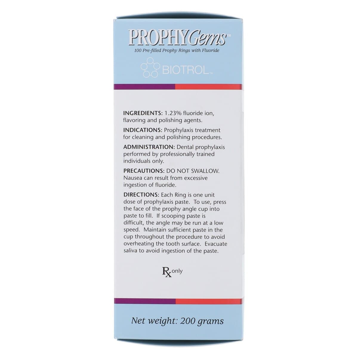 Perfect Choice Prophy Gems Prophylaxis Paste, Wild Berry, Coarse, 2 g Unit Dose Rings, 100/Box, PGC123WB thumbnail 4