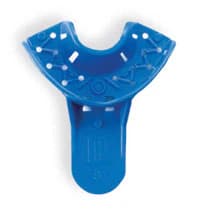 Tray Aways® Disposable Perforated Impression Trays, Lower Anterior, #9S, Blue, 12/Pack, 0921896 - Tray Aways® Disposable Perforated Impression Trays Lower Anterior 12/Pack - Image 1