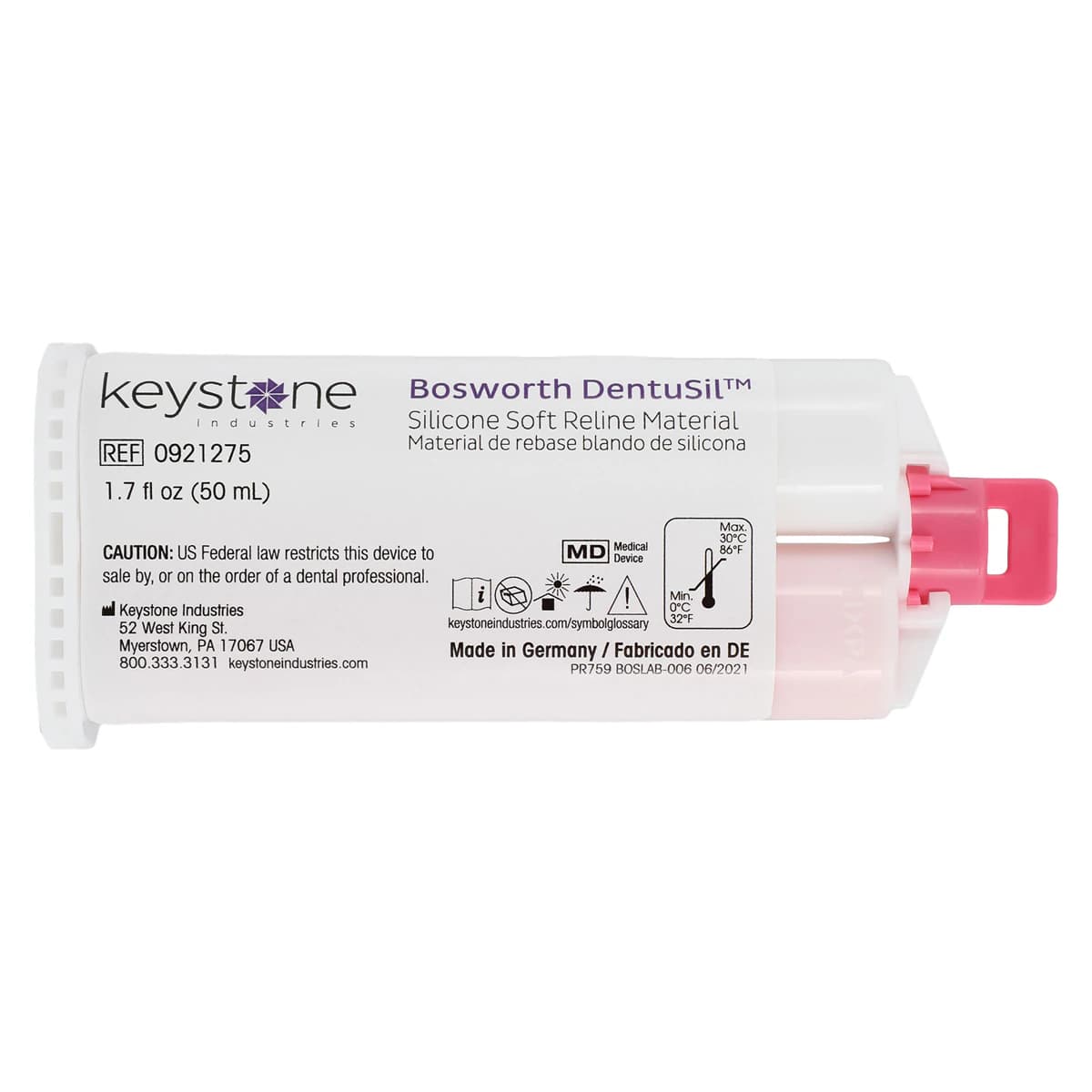 DentuSil Silicone Soft Reline Material, Standard Kit, Translucent Pink, 1/Pk, 0921276 thumbnail 3