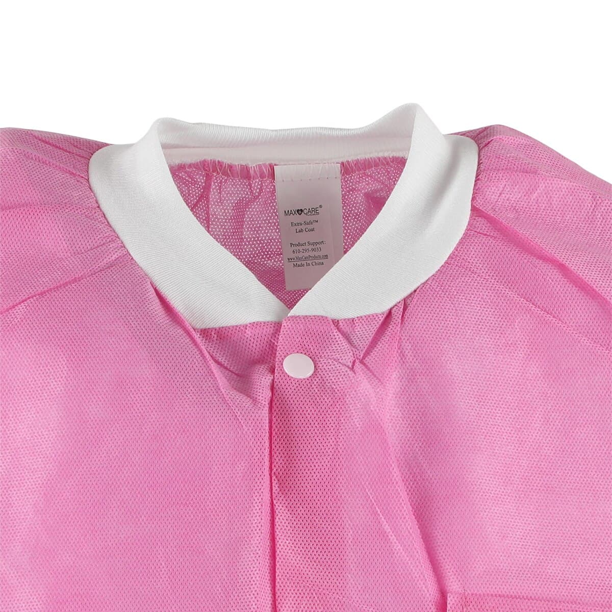Extra-Safe Raspberry Lab Coat, X-Large, AAMI Level 3, Fluid Resistant, Latex-Free, Knee Length, 10/Pk, 3660RBXL thumbnail 5