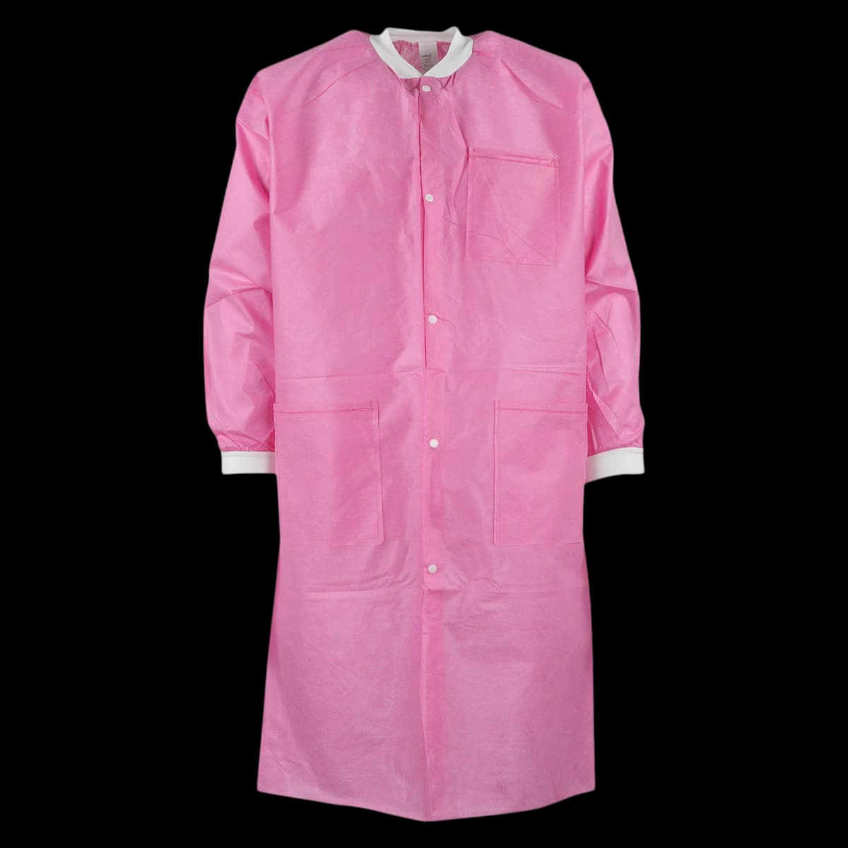 Extra-Safe Raspberry Lab Coat, X-Large, AAMI Level 3, Fluid Resistant, Latex-Free, Knee Length, 10/Pk, 3660RBXL - Extra-Safe Raspberry LabCoat X-Large Latex-Free Fluid Resistant AAMI Level 3 Pack of 10 - Image 1