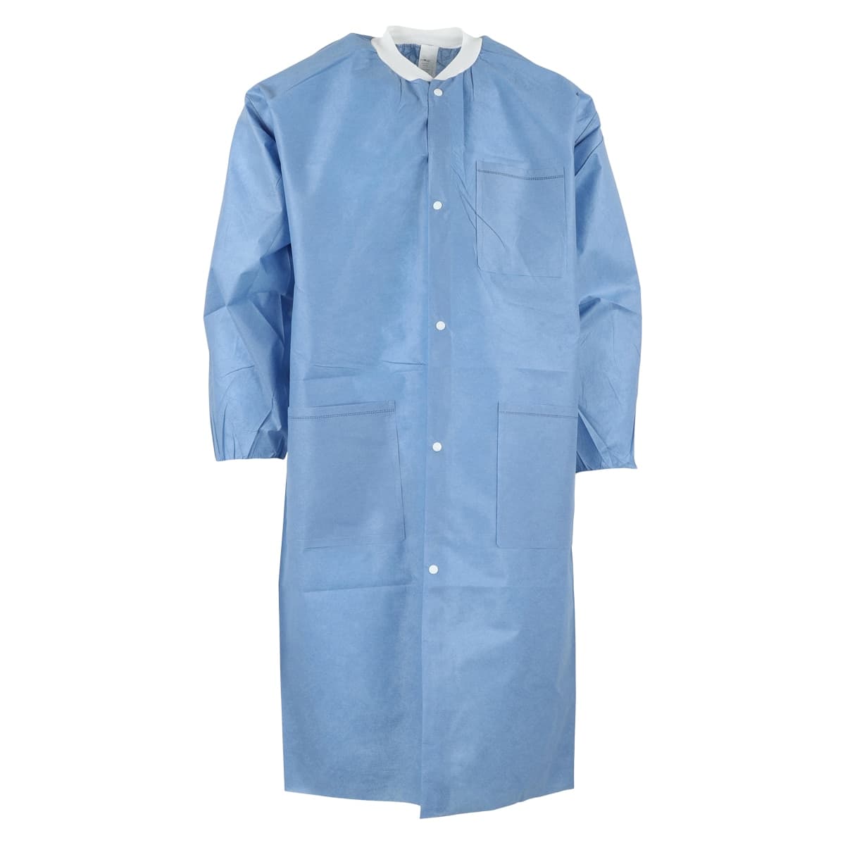 Extra-Safe Ceil Blue Lab Coat, X-Small, AAMI Level 3, Latex-Free, Fluid Resistant, Knee Length, 10/Pack, 3660CBXS - Extra-Safe Ceil Blue LabCoat X-Small Latex-Free Fluid Resistant AAMI Level 3 Pack of 10 - Image 1