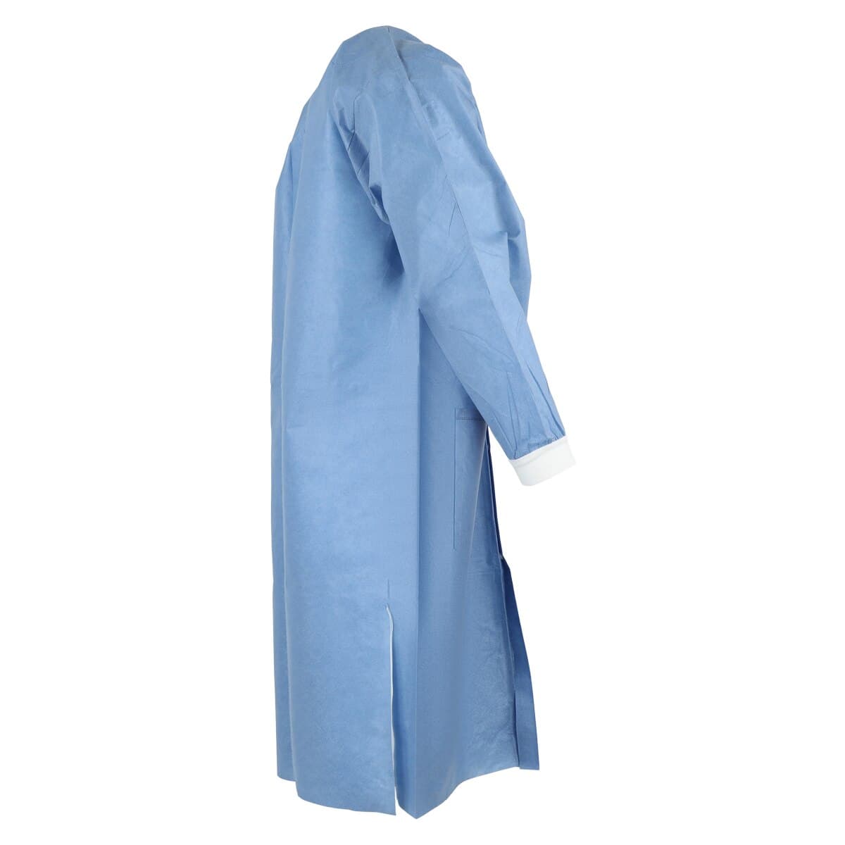 Extra-Safe Ceil Blue Lab Coat, X-Small, AAMI Level 3, Latex-Free, Fluid Resistant, Knee Length, 10/Pack, 3660CBXS thumbnail 2
