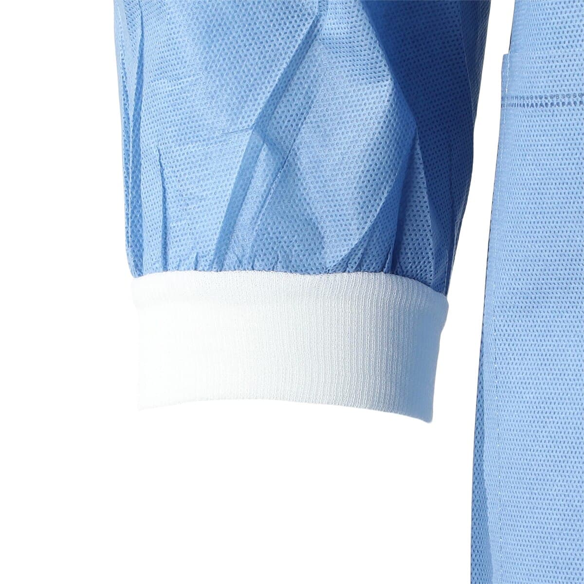 Extra-Safe Knee-Length Lab Coat, Ceil Blue, Large, AAMI Level 3, Latex-Free, 10/Pk, 3660CBL thumbnail 5