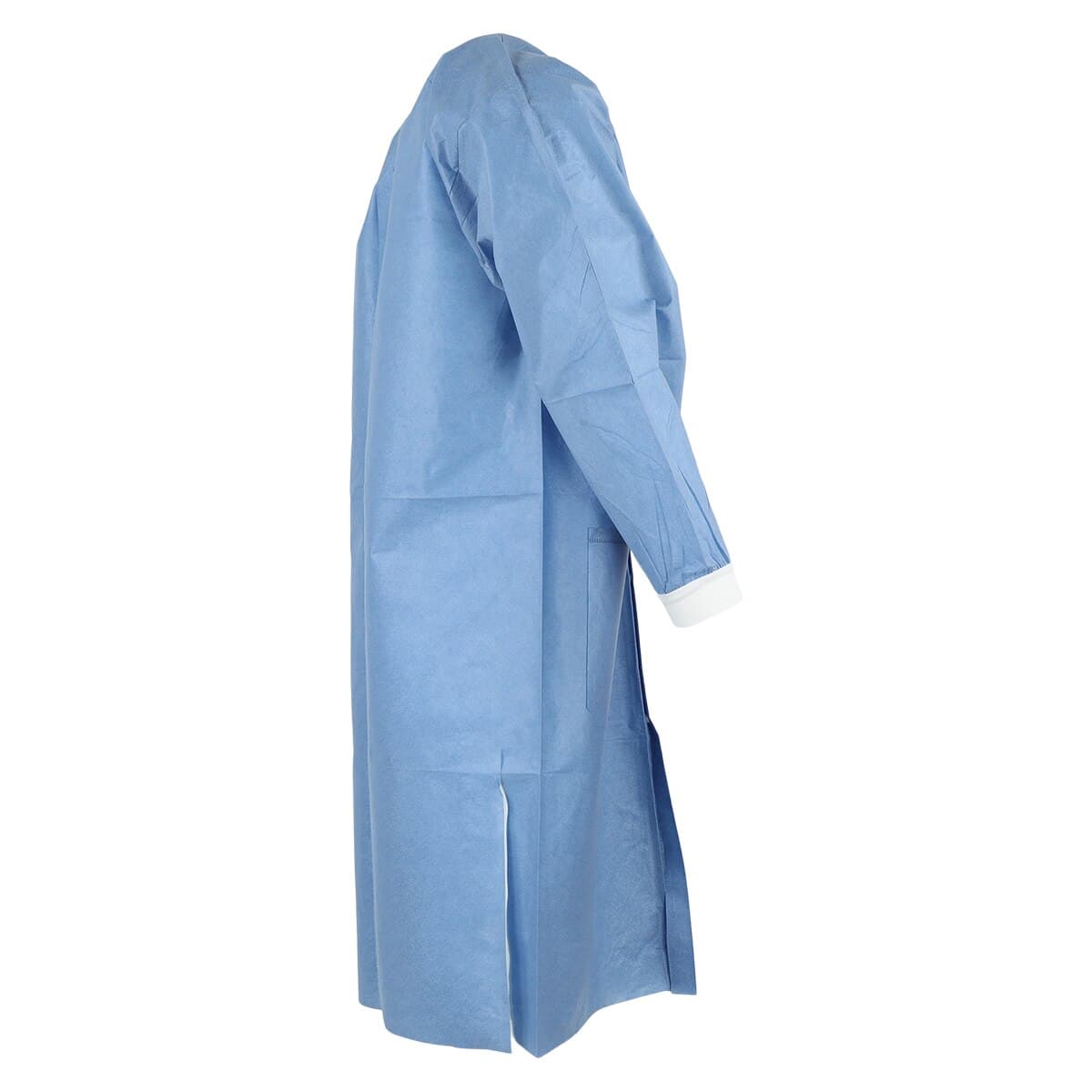 Extra-Safe Knee-Length Lab Coat, Ceil Blue, Large, AAMI Level 3, Latex-Free, 10/Pk, 3660CBL thumbnail 2