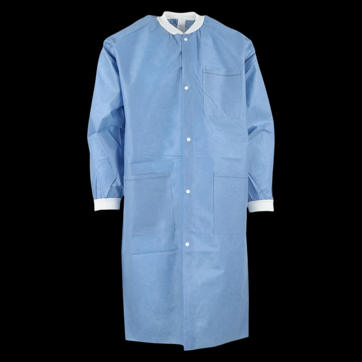 Extra-Safe Knee-Length Lab Coat, Ceil Blue, Large, AAMI Level 3, Latex-Free, 10/Pk, 3660CBL - Extra-Safe Ceil Blue LabCoat Large Latex-Free Fluid Resistant AAMI Level 3 Pack of 10 - Image 1
