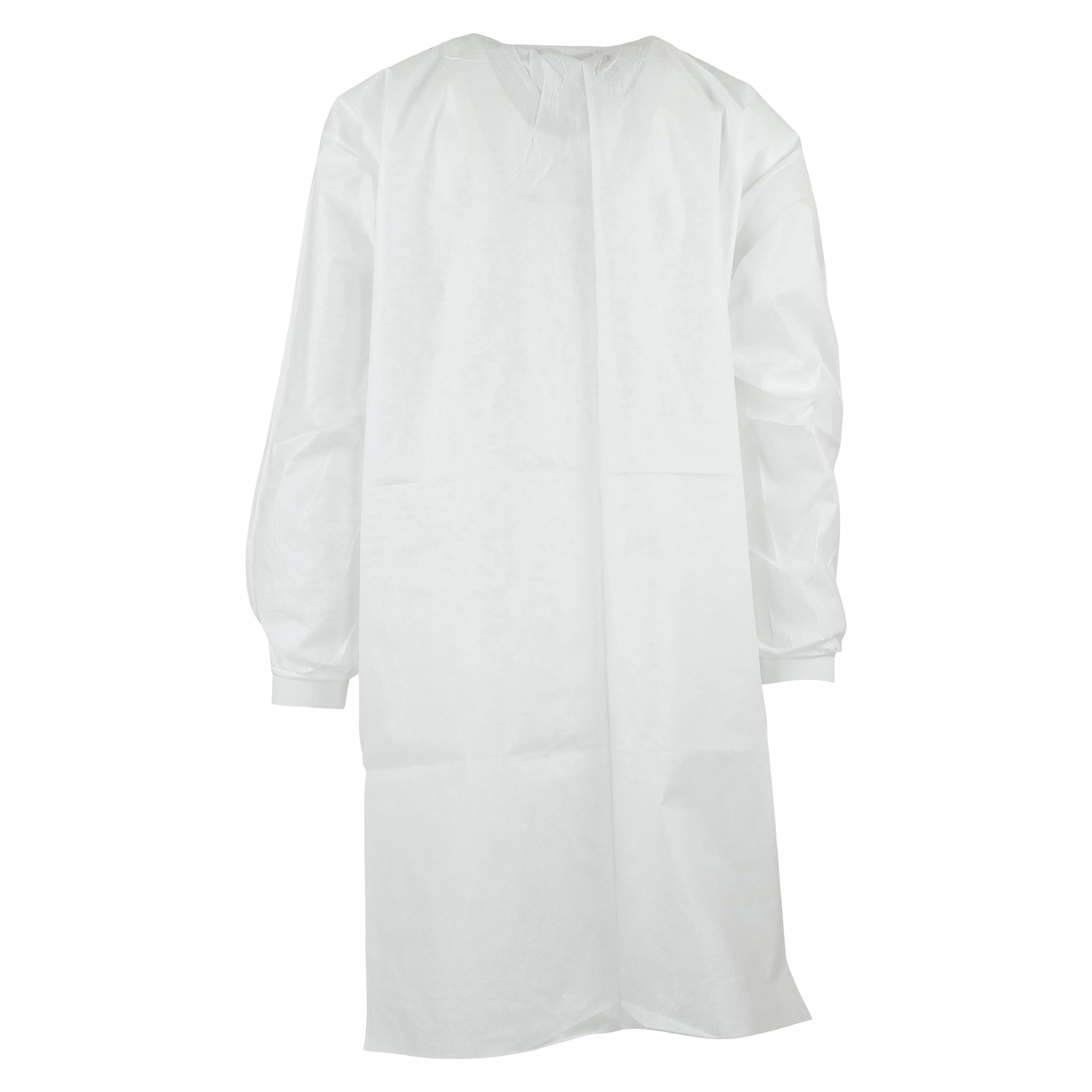 ValuMax Extra-Safe Lab Coat, AAMI Level 3, White, Knit Collar & Cuffs, XX-Large, 10/Pack, 3660WH2XL thumbnail 4