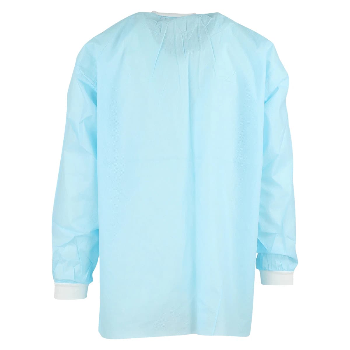 Extra-Safe Hip Length Lab Jacket, Sky Blue, Large, Latex-Free, Fluid Resistant, AAMI Level 3, 10/Pk, 3630SBL thumbnail 4