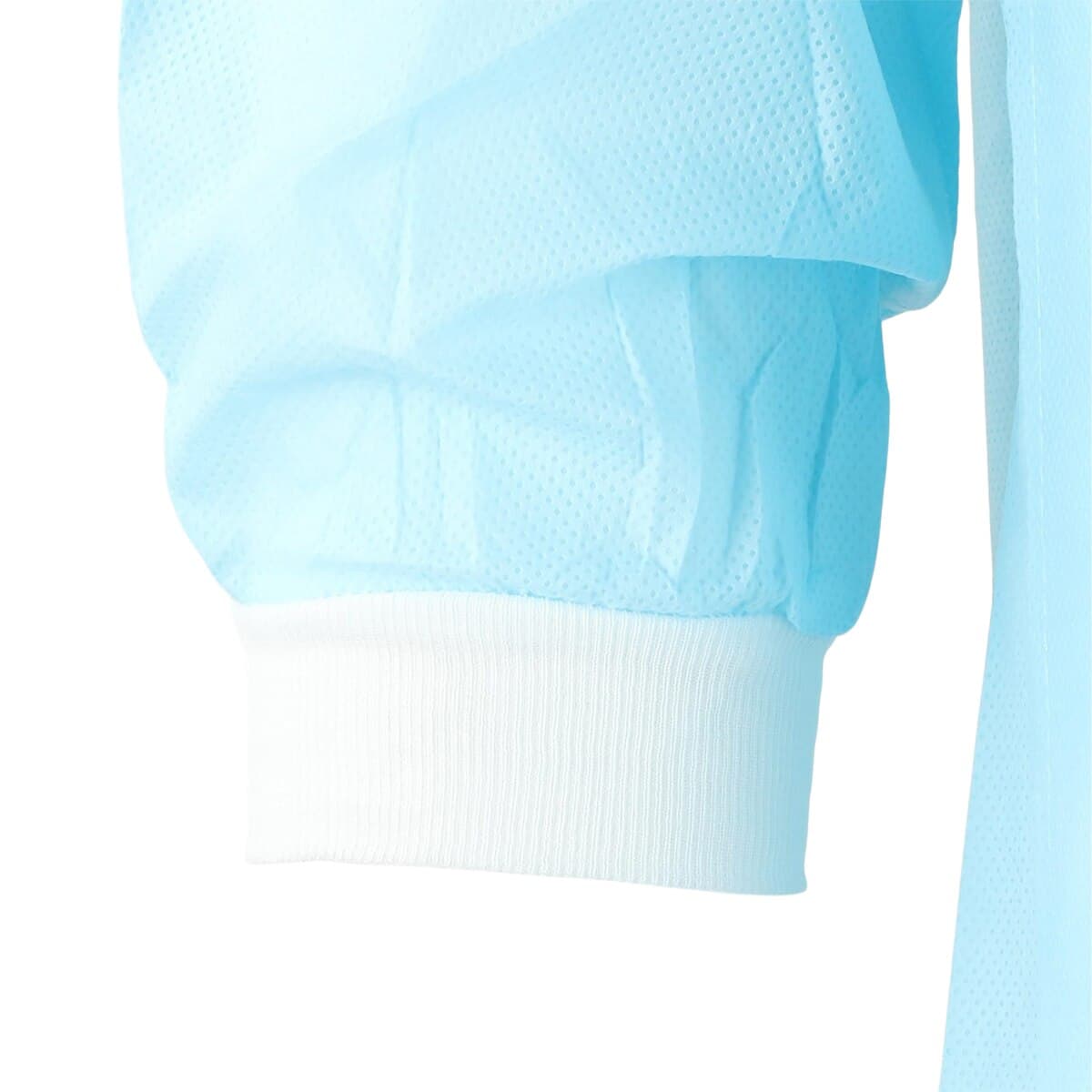 Extra-Safe Hip Length Lab Jacket, Sky Blue, Large, Latex-Free, Fluid Resistant, AAMI Level 3, 10/Pk, 3630SBL thumbnail 5