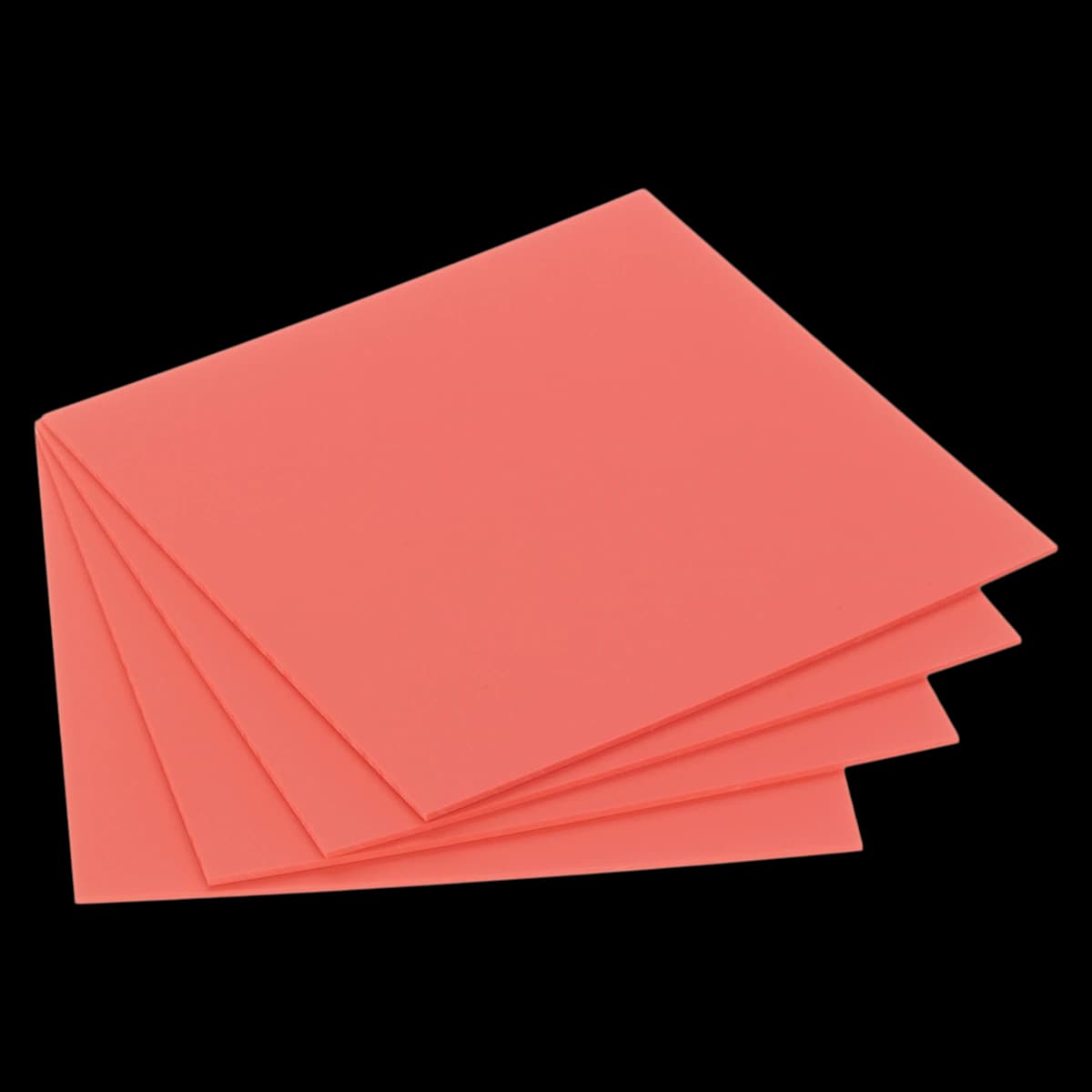 Pro-Form Base Plate Material, 5" x 5", 0.080" (2.0 mm), Red/Pink, 25/Pk, 9616230 - Pro-Form, Base Plate Material, 5" x 5", 0.080 ", Red, 25/Pk, 9616230 - Image 1