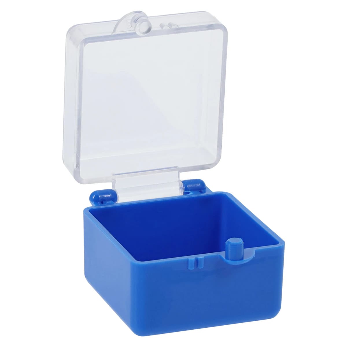Keystone C&B Rigid Plastic Box, 1" x 1" x 3/4", Blue/Clear, 1000/Pkg, #1160010 thumbnail 2