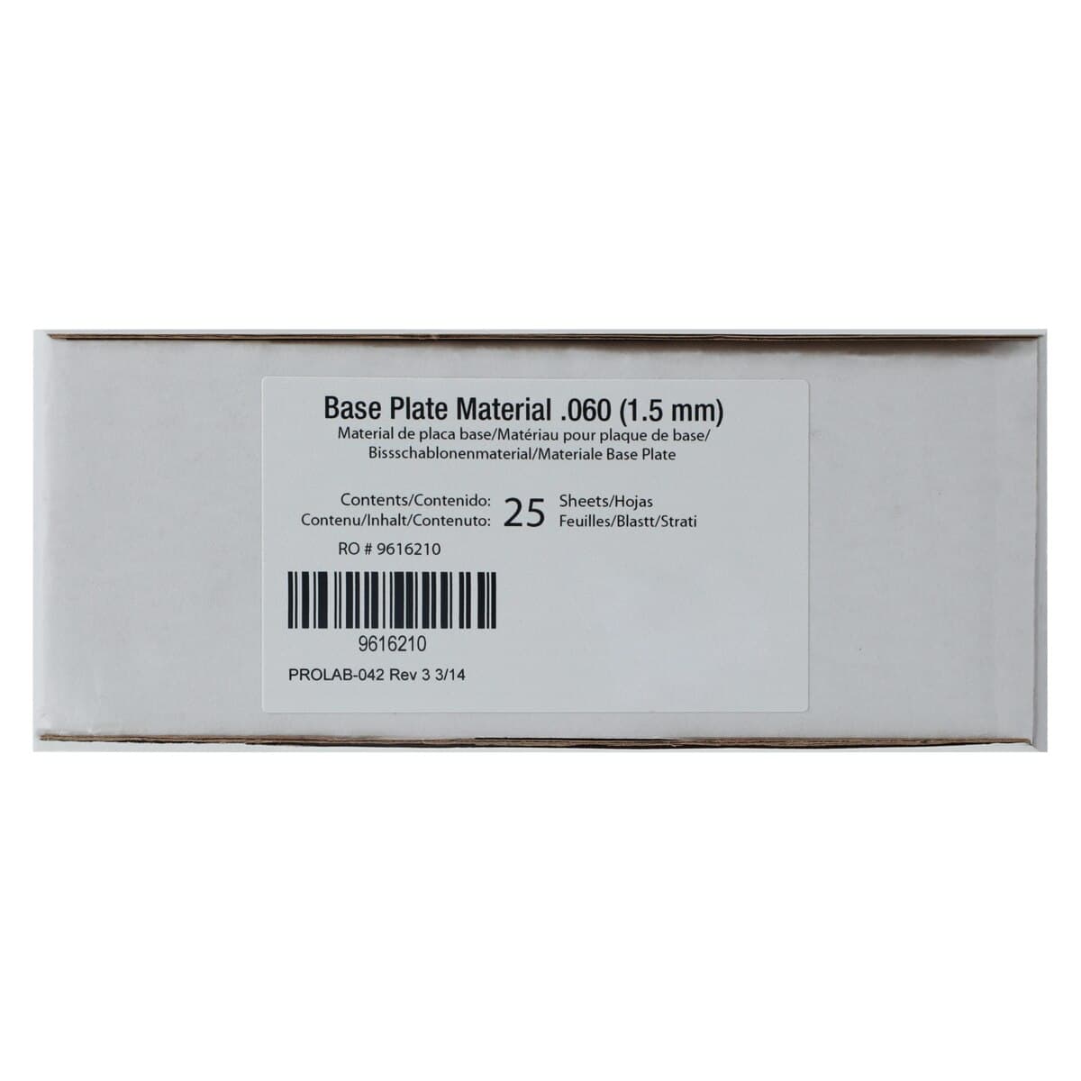 Pro-Form Base Plate Material, 5" x 5", 0.060" (1.5 mm), Pink, 25/Pk, 9616210 thumbnail 3