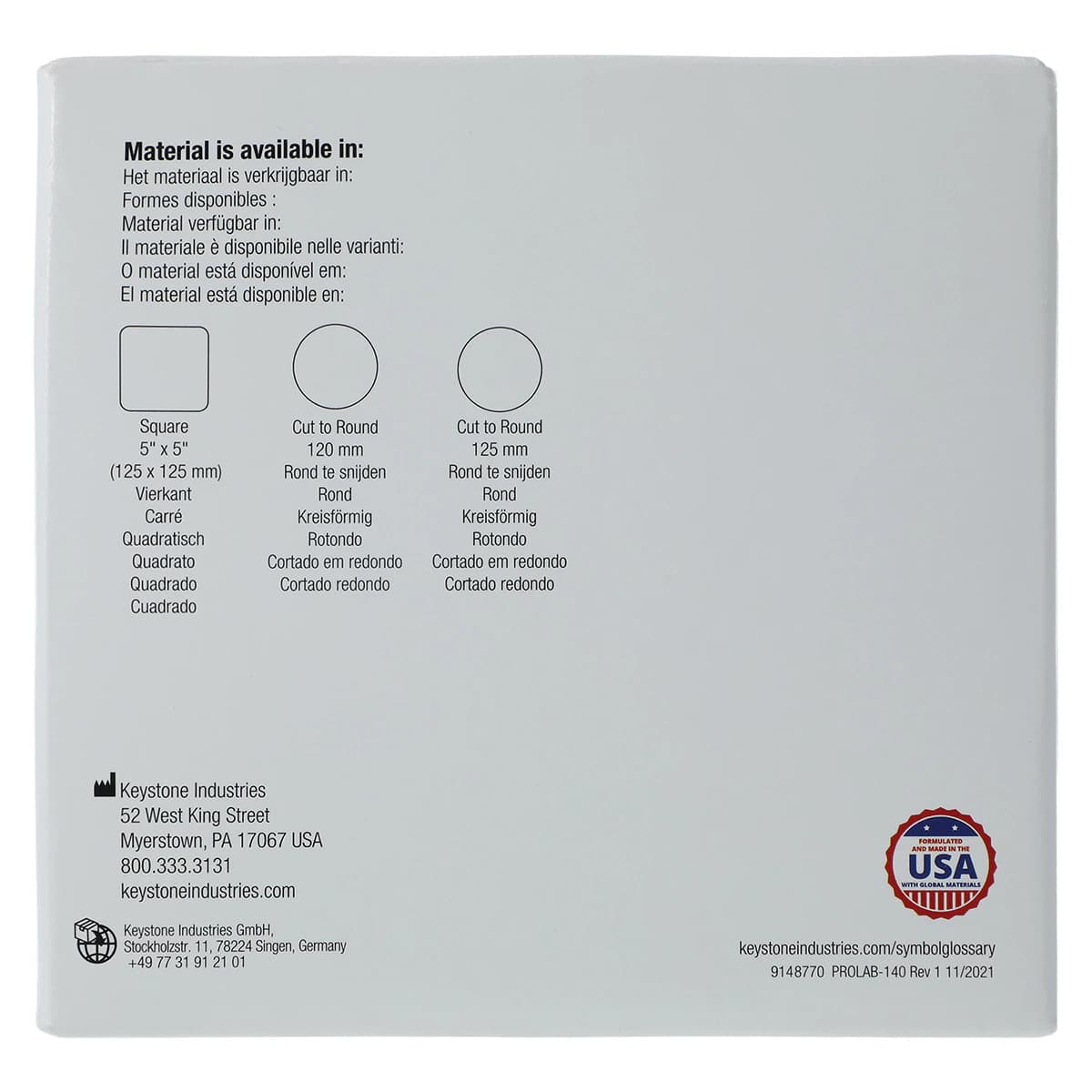 Pro-Form Niteguard Laminate Vacuum Forming Sheets, 5" x 5", 0.120" (3mm), Clear, 12/Pack, 9602550 thumbnail 5