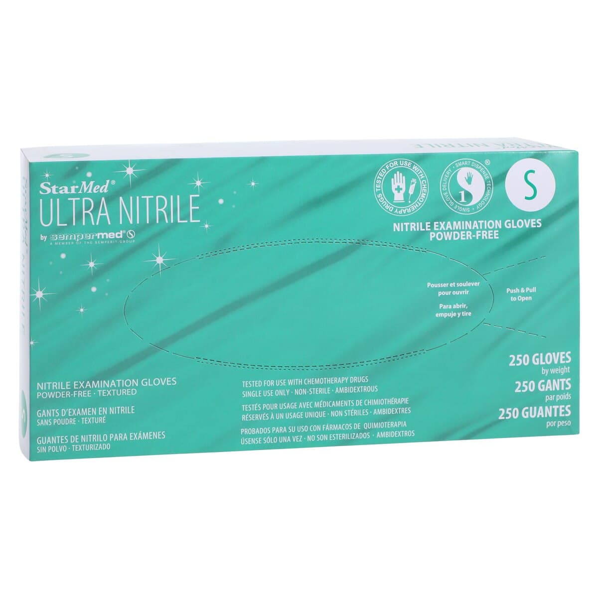 Sempermed StarMed Ultra Nitrile Exam Gloves, Small, Powder-Free, Textured Fingertips, 250/Box, SMTN252 thumbnail 4
