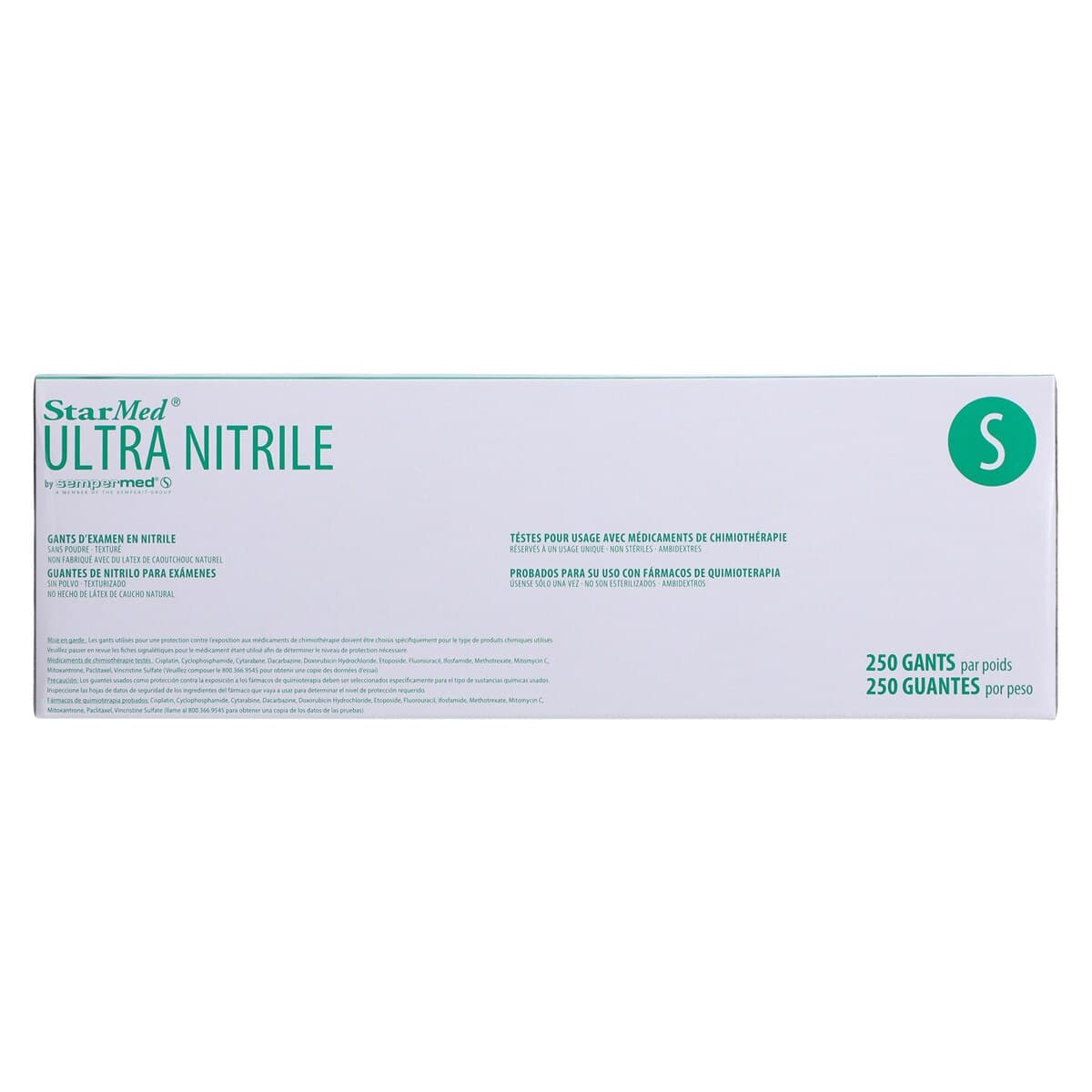 Sempermed StarMed Ultra Nitrile Exam Gloves, Small, Powder-Free, Textured Fingertips, 250/Box, SMTN252 thumbnail 5