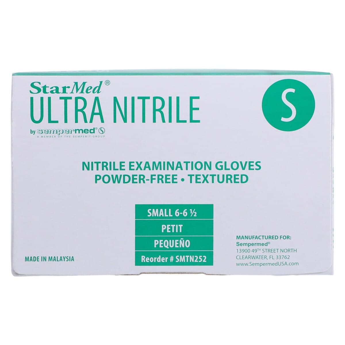 Sempermed StarMed Ultra Nitrile Exam Gloves, Small, Powder-Free, Textured Fingertips, 250/Box, SMTN252 thumbnail 8