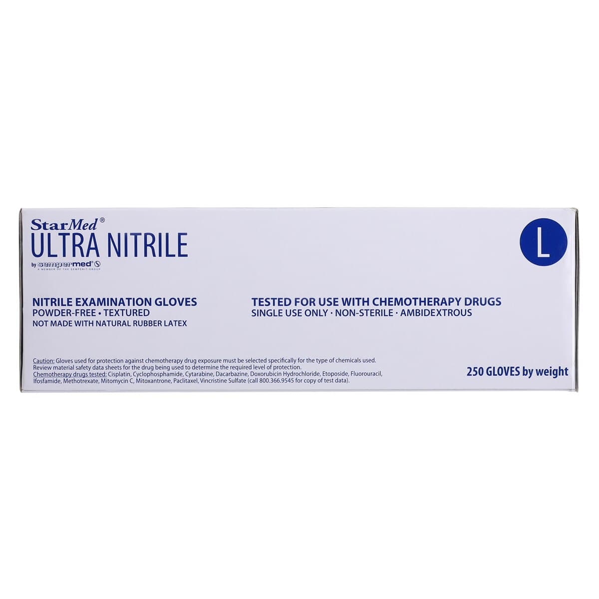 StarMed Ultra Nitrile Exam Gloves, Powder-Free, Textured, Large, Violet Blue, 250/Bx thumbnail 7