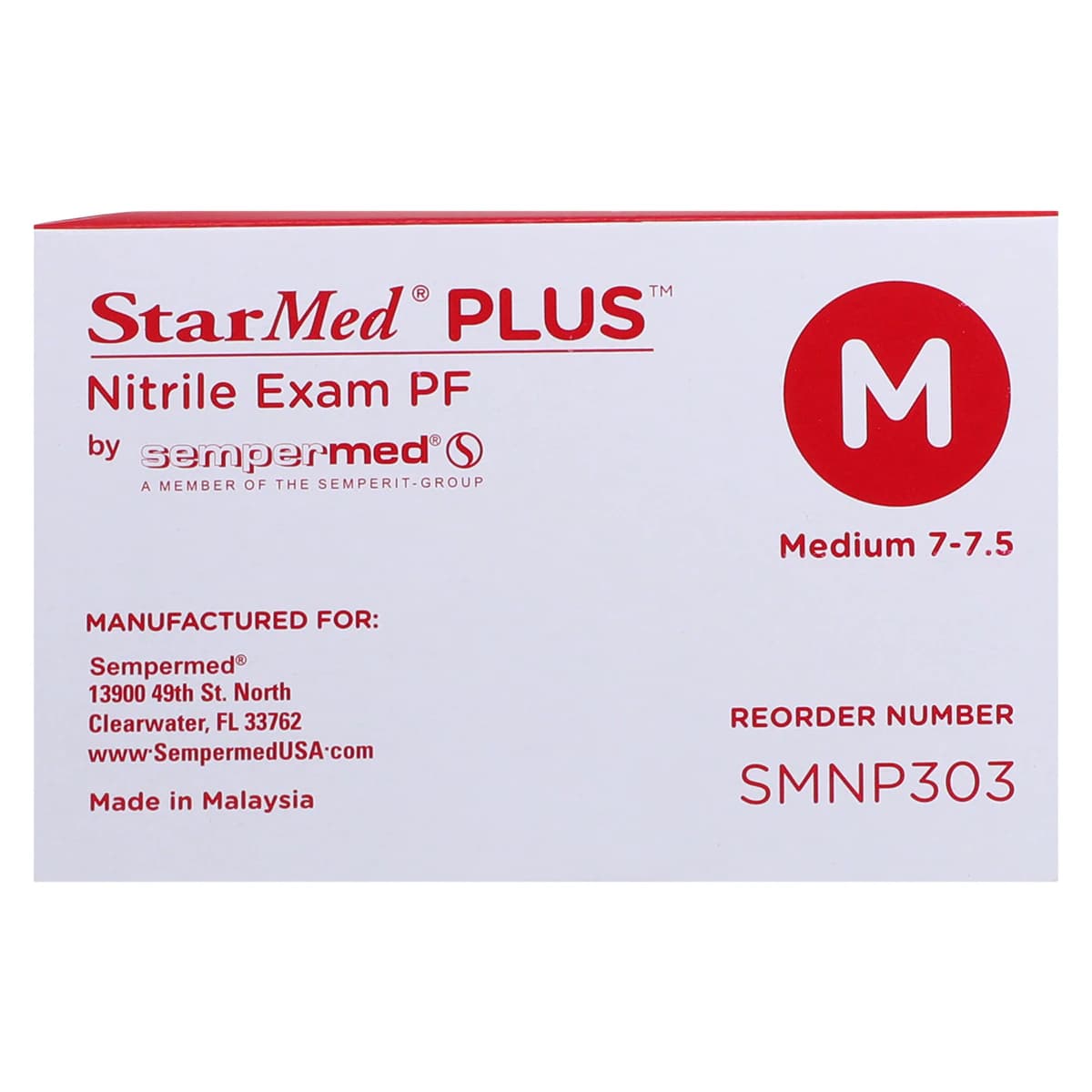 Sempermed StarMed Plus (Velvet) Nitrile Exam Gloves, Powder-Free, Latex-Free, Medium, Purple, 300/Box, SMNP303 thumbnail 7
