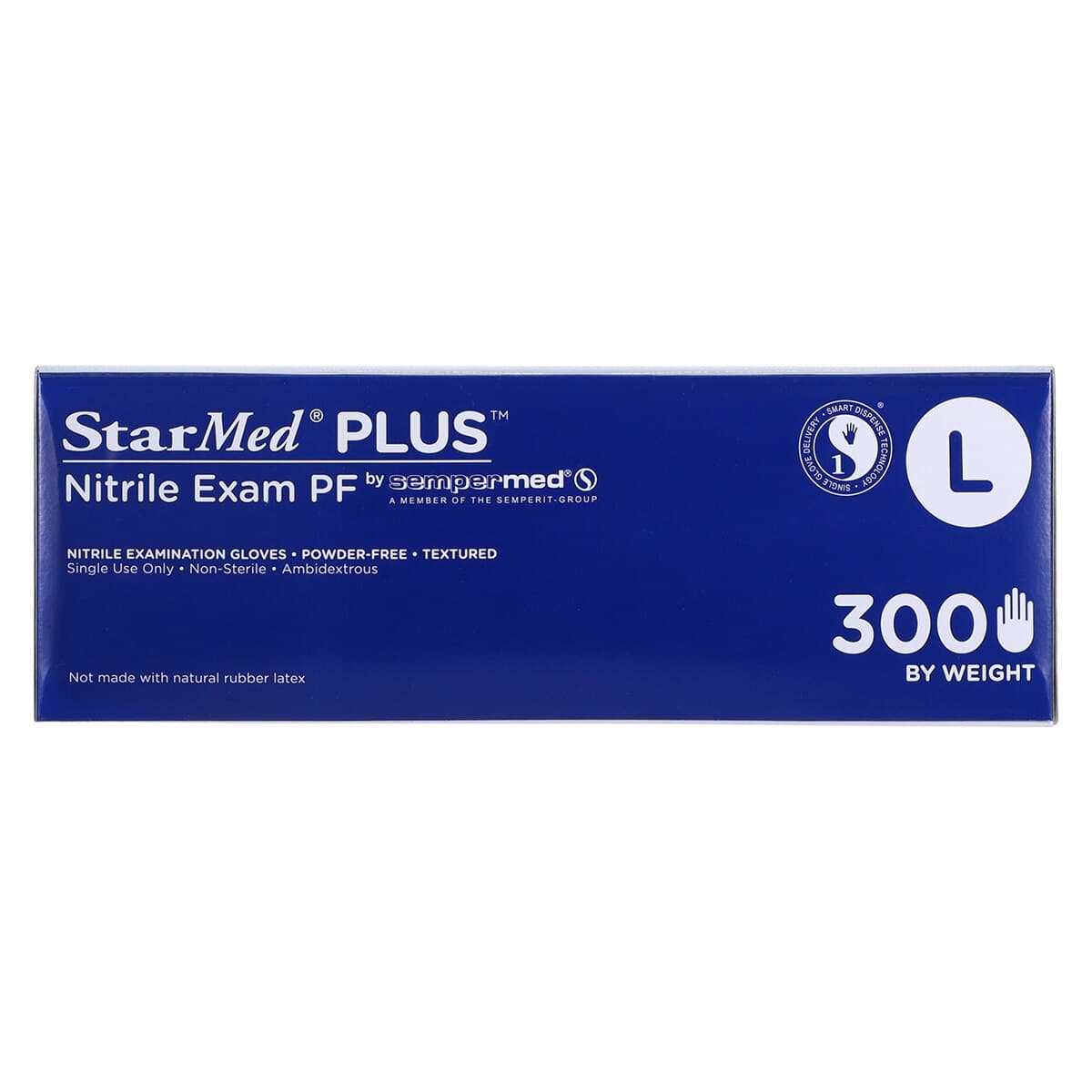 Sempermed StarMed Plus PF Nitrile Exam Gloves, Powder Free, Non-Sterile, Large, Violet Blue, 300/Box, SMNP304 thumbnail 5