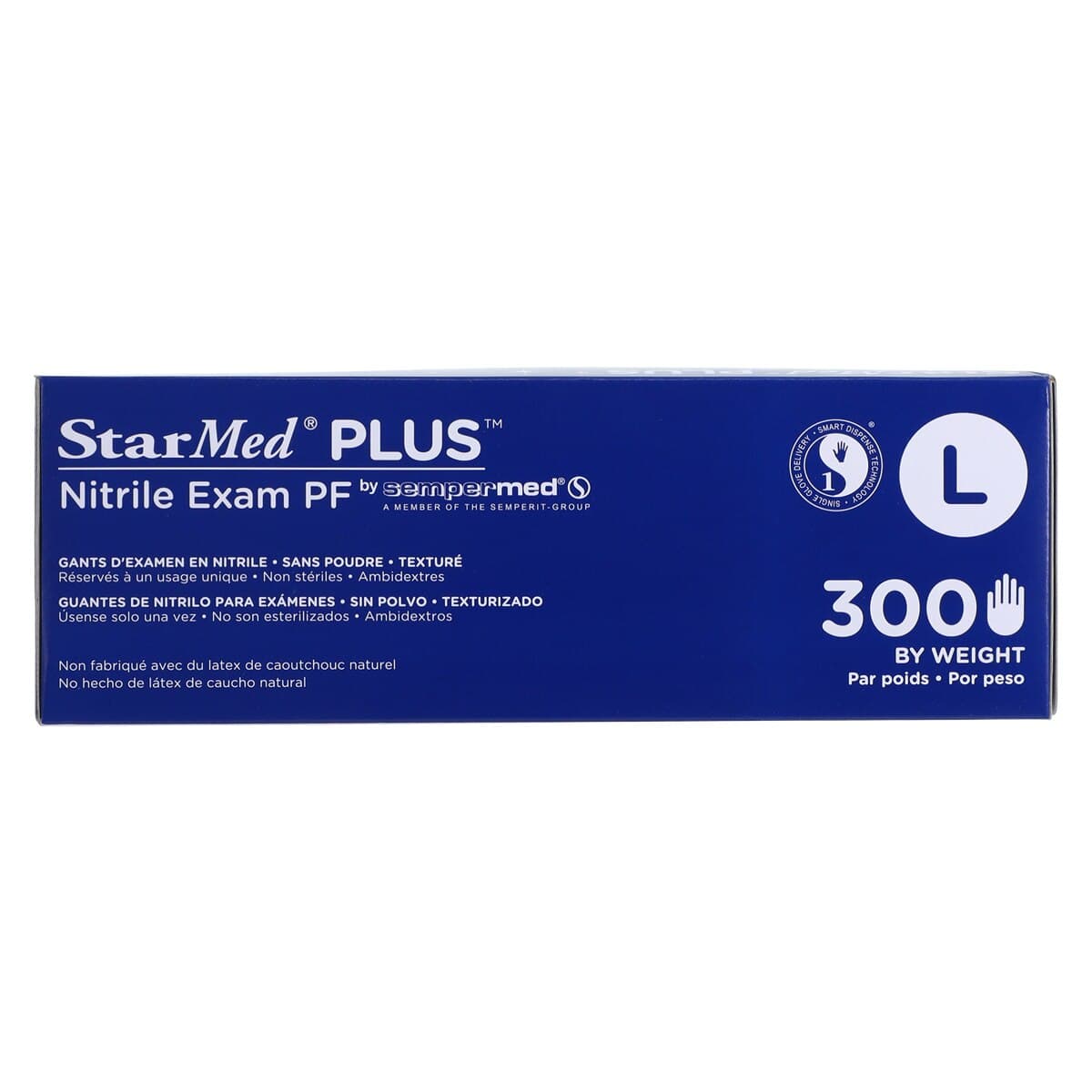 Sempermed StarMed Plus PF Nitrile Exam Gloves, Powder Free, Non-Sterile, Large, Violet Blue, 300/Box, SMNP304 thumbnail 6