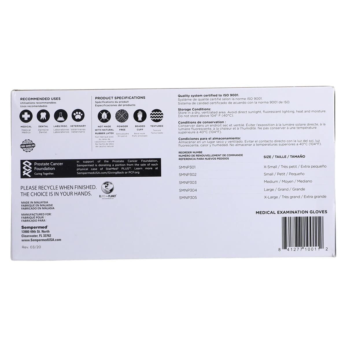 Sempermed StarMed Plus (Velvet) Nitrile Exam Gloves, Powder Free, Non-Sterile, X-Large, Purple, 250/Bx, SMNP305 thumbnail 9
