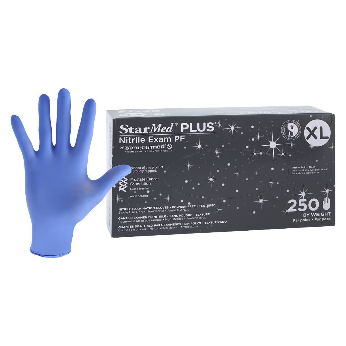 Sempermed StarMed Plus (Velvet) Nitrile Exam Gloves, Powder Free, Non-Sterile, X-Large, Purple, 250/Bx, SMNP305 thumbnail 2