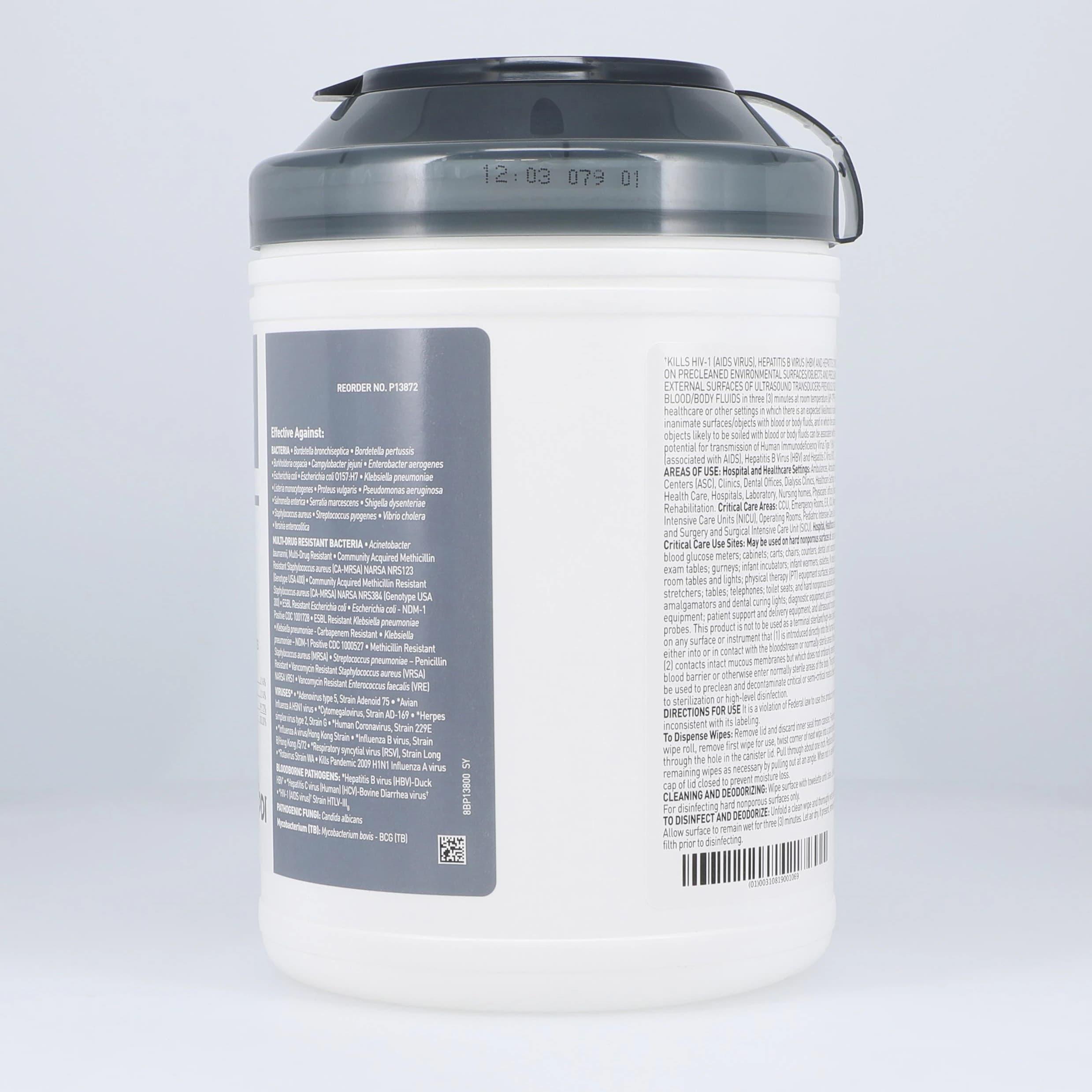 Sani-Cloth AF3 Germicidal Disposable Wipes, Large, 6" x 6.75", Alcohol-Free, 160/Canister, P13872 thumbnail 2