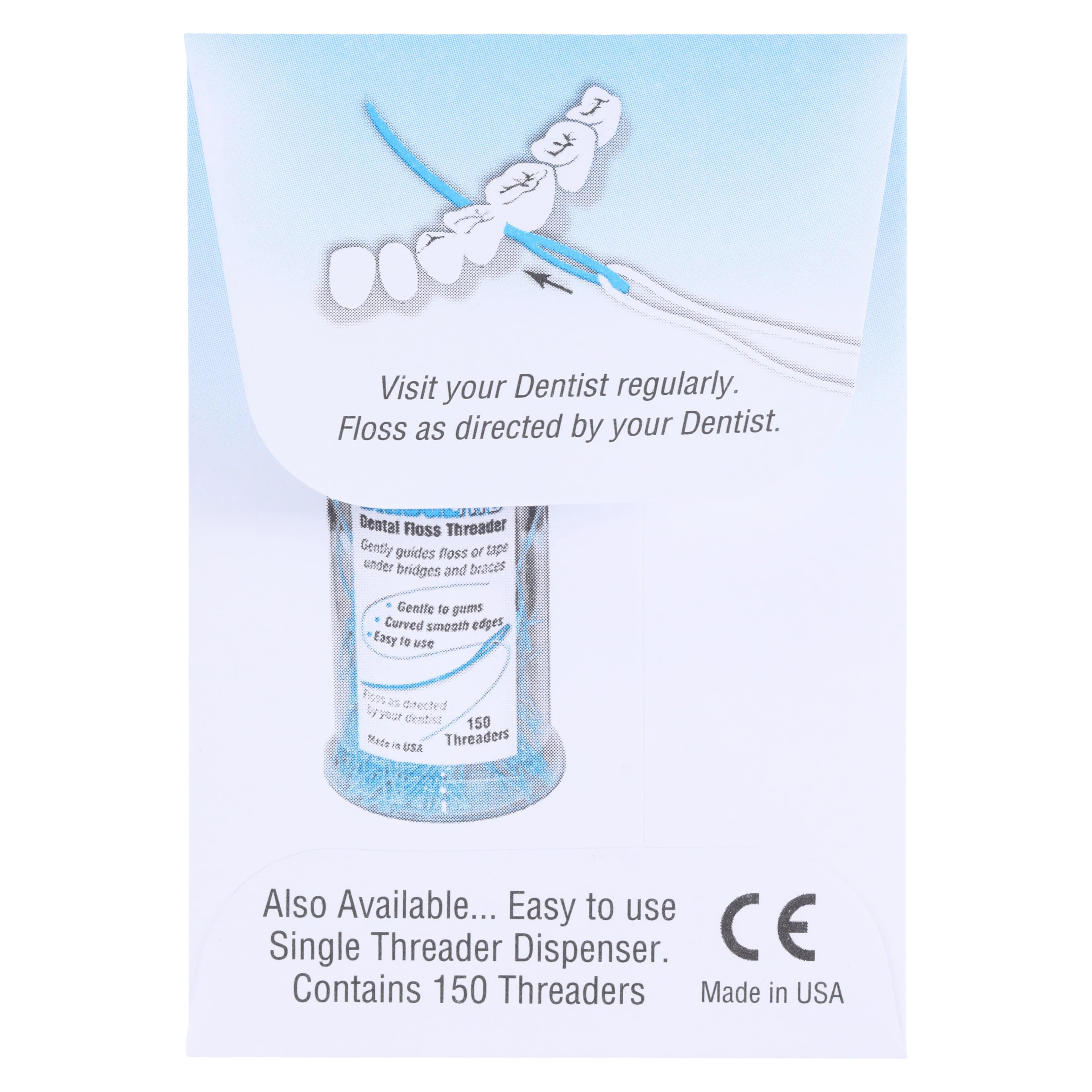 BridgeAid Dental Floss Threaders, 10 Threaders/Envelope, 100 Envelopes/Box, TDPS thumbnail 4
