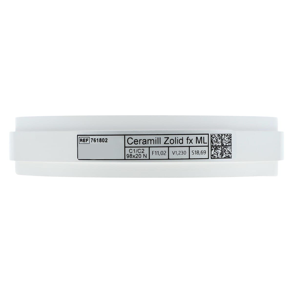 Ceramill Zolid FX ML Multilayer Zirconia Disc, Shade C1/C2, 98 x 20 mm, 1 Disc thumbnail 5