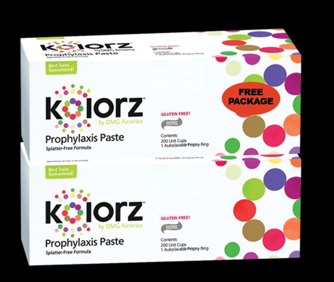 Kolorz Prophy Paste, Cherry Burst, Medium Grit, 1.23% APF Fluoride, Unit Dose Cups, 200/Box, 788406 - Kolorz Prophy Paste Cherry Burst Medium Grit 200Pk - Image 1