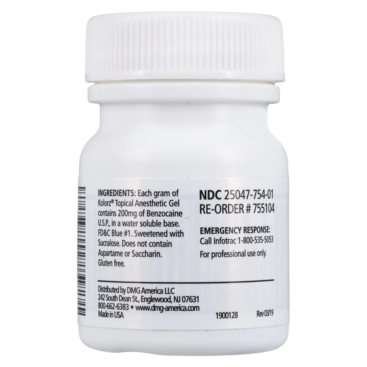 Kolorz Topical Anesthetic Gel, 20% Benzocaine, Blue Raspberry, 1 oz Jar, 755104 thumbnail 2