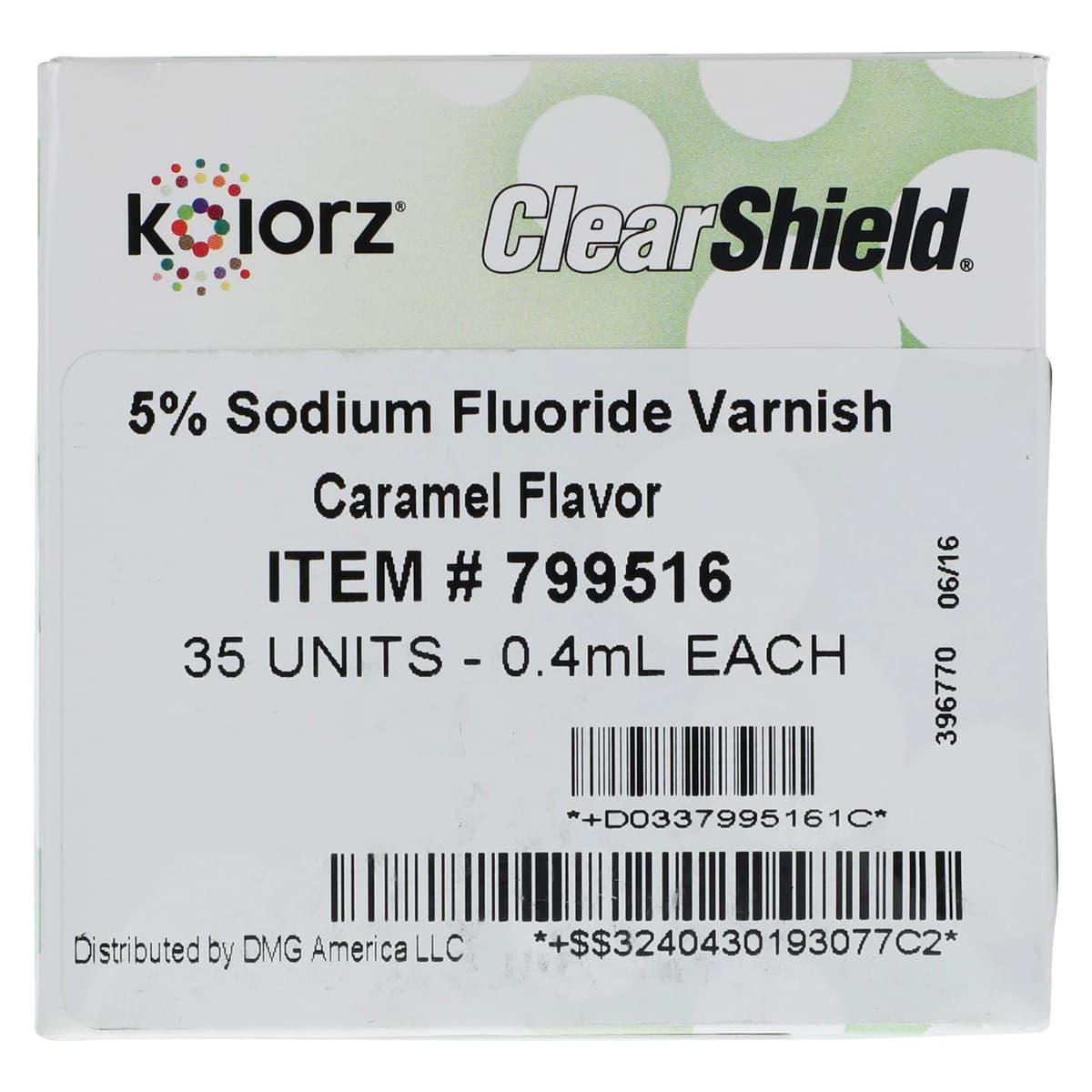 Kolorz ClearShield Fluoride Varnish, 5% NaF, Caramel, 0.4 mL Unit Dose, 35/Pk, 799516 thumbnail 4