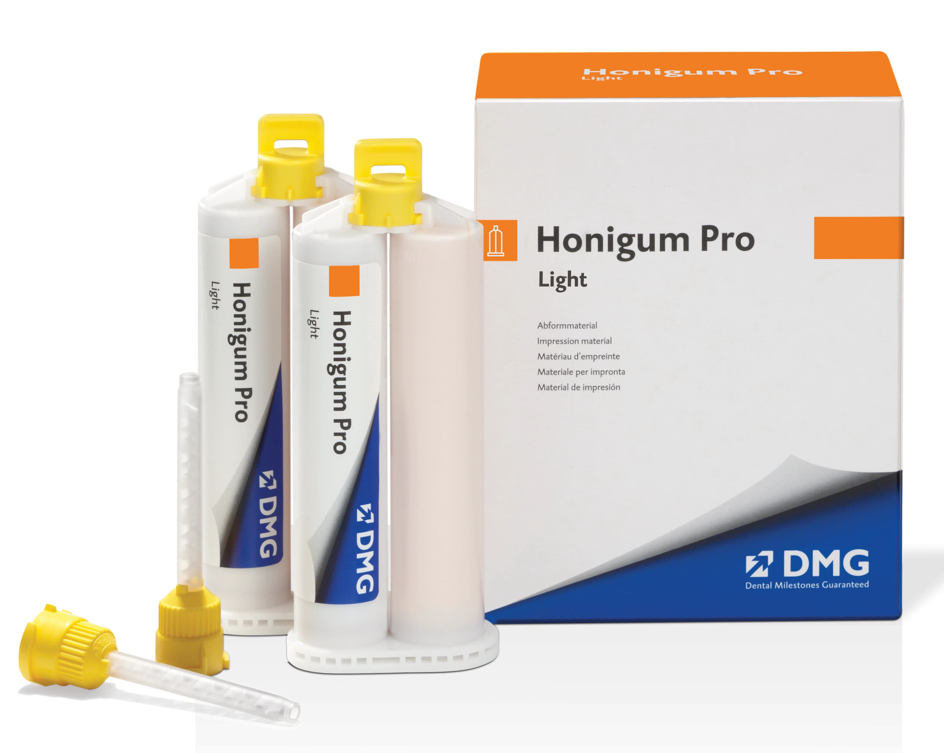 Honigum Pro Light Body VPS Impression Material, Regular Set, 2 x 50 mL Cartridges, 989831 - Honigum Pro Light Body Reg Set Crt 50mL & Tips (2) - Image 1