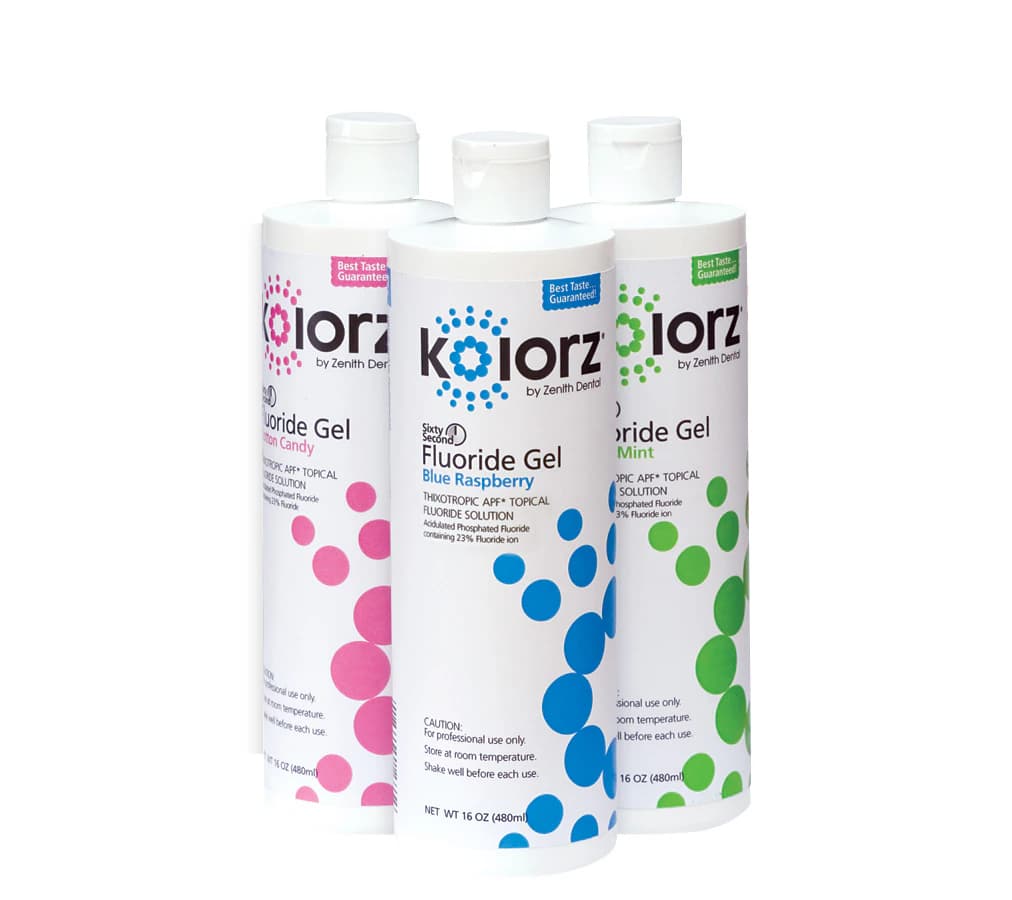 Kolorz Sixty-Second Fluoride Gel, 1.23% APF, Triple Mint, 16 oz Bottle, 1/Pk, 777301 thumbnail 2