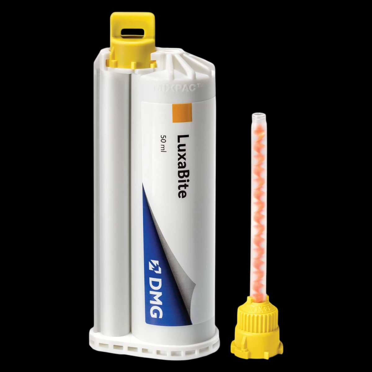 LuxaBite Rigid Bisacryl Bite Registration Material, Blue, Refill Kit, 50 ml Cartridge with 15 Automix Tips, 110560 - LuxaBite Refill Kit - Image 1