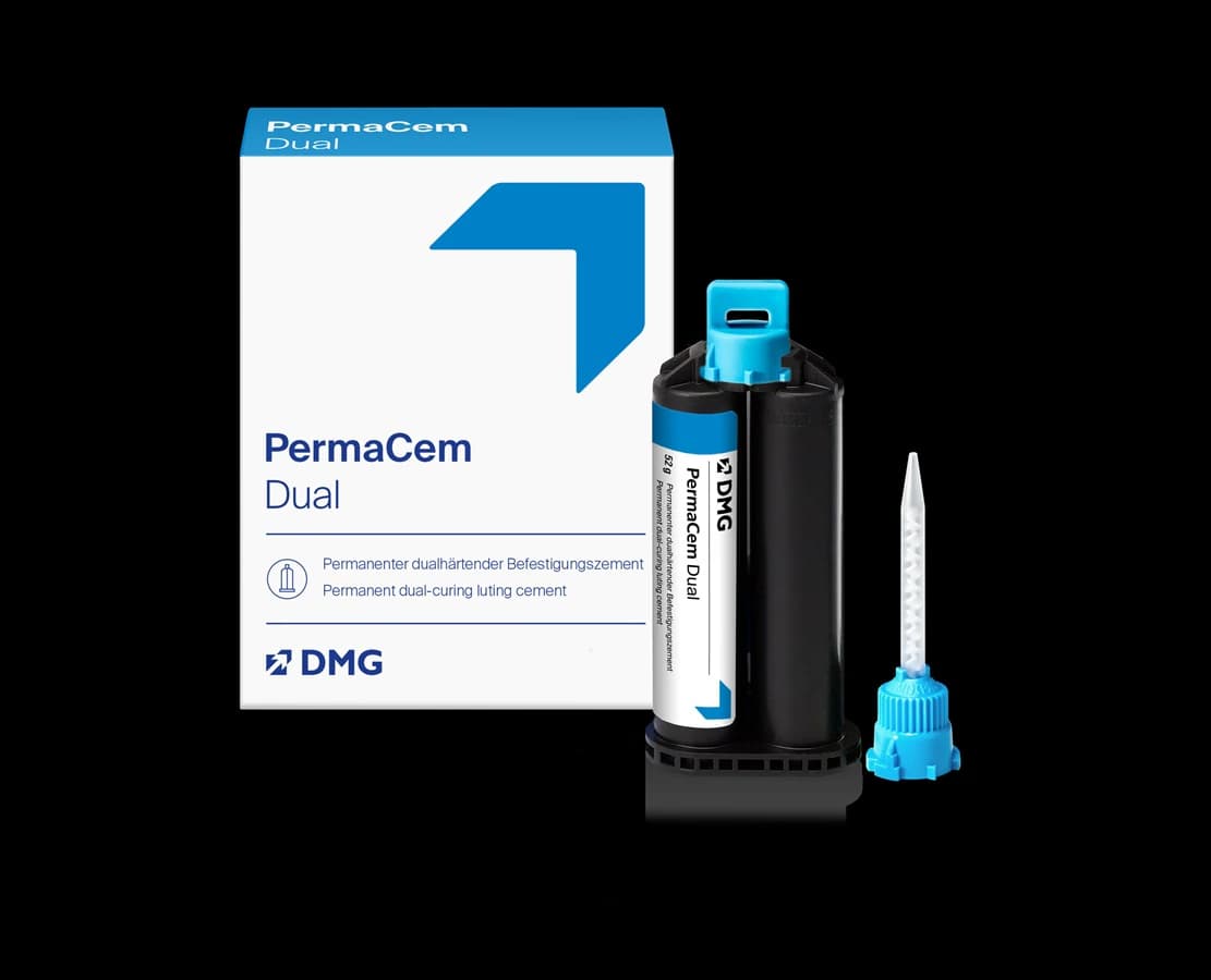 PermaCem Dual Automix Transparent Refill Kit, 1 x 52 g Cartridge with 40 Mixing Tips, 110525 - PermaCem Dual Transparent Refill Kit - Image 1