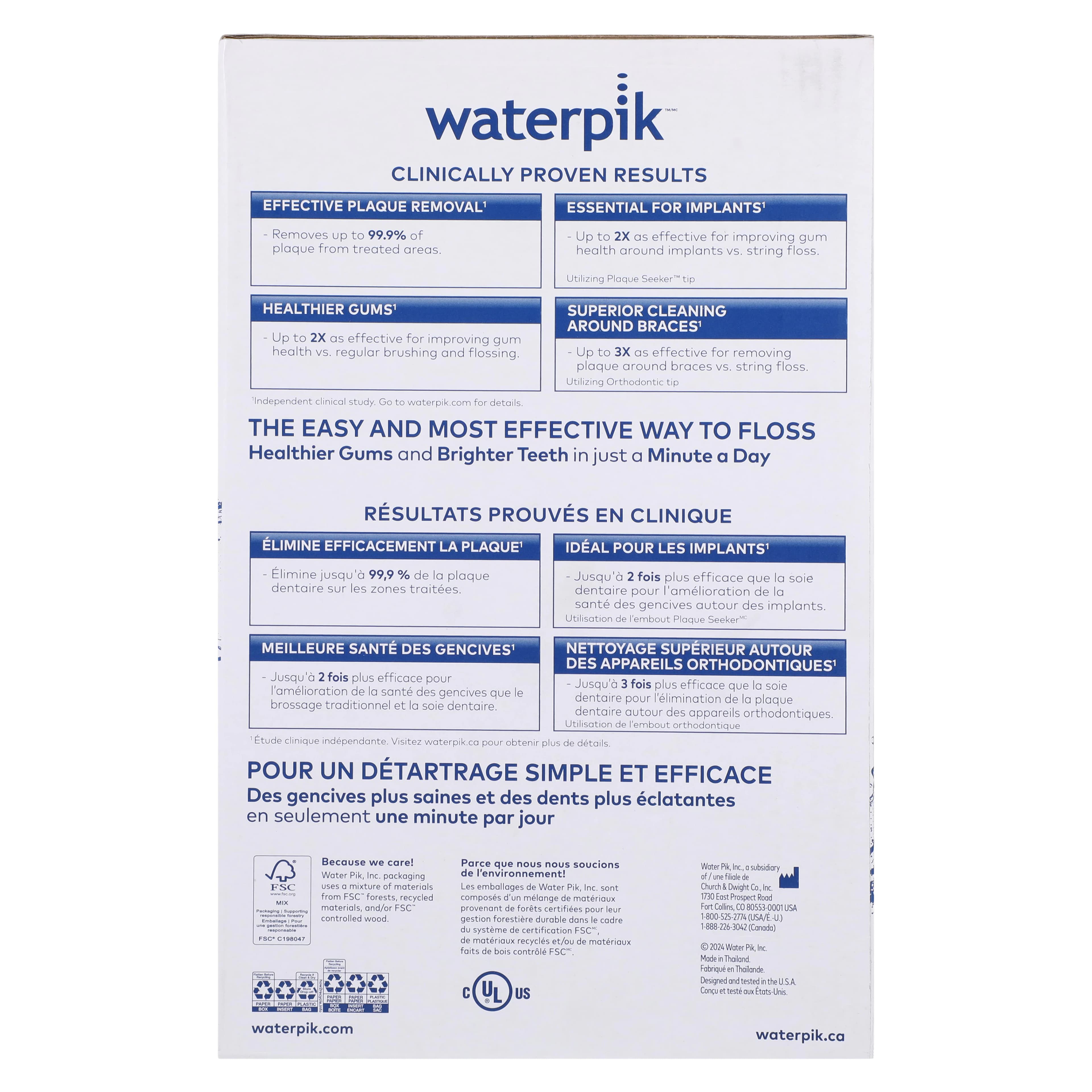 Waterpik WP-660 Aquarius Professional Designer Series Water Flosser, White/Chrome, 20032992 thumbnail 5