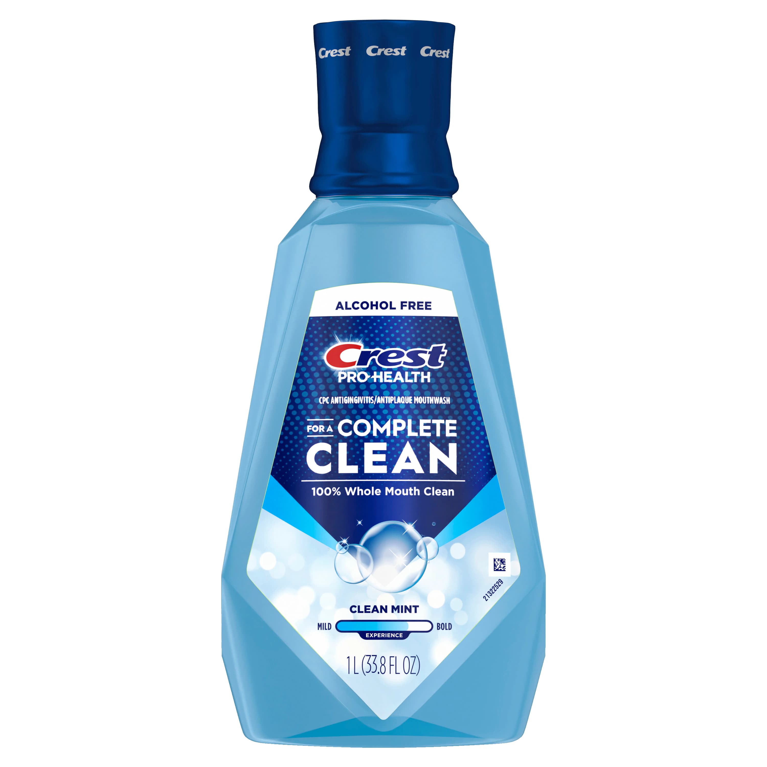 Crest Pro-Health Multi-Protection Mouthwash, Clean Mint, Alcohol Free, 1 L Bottle, 6/Case, 80325110 thumbnail 2