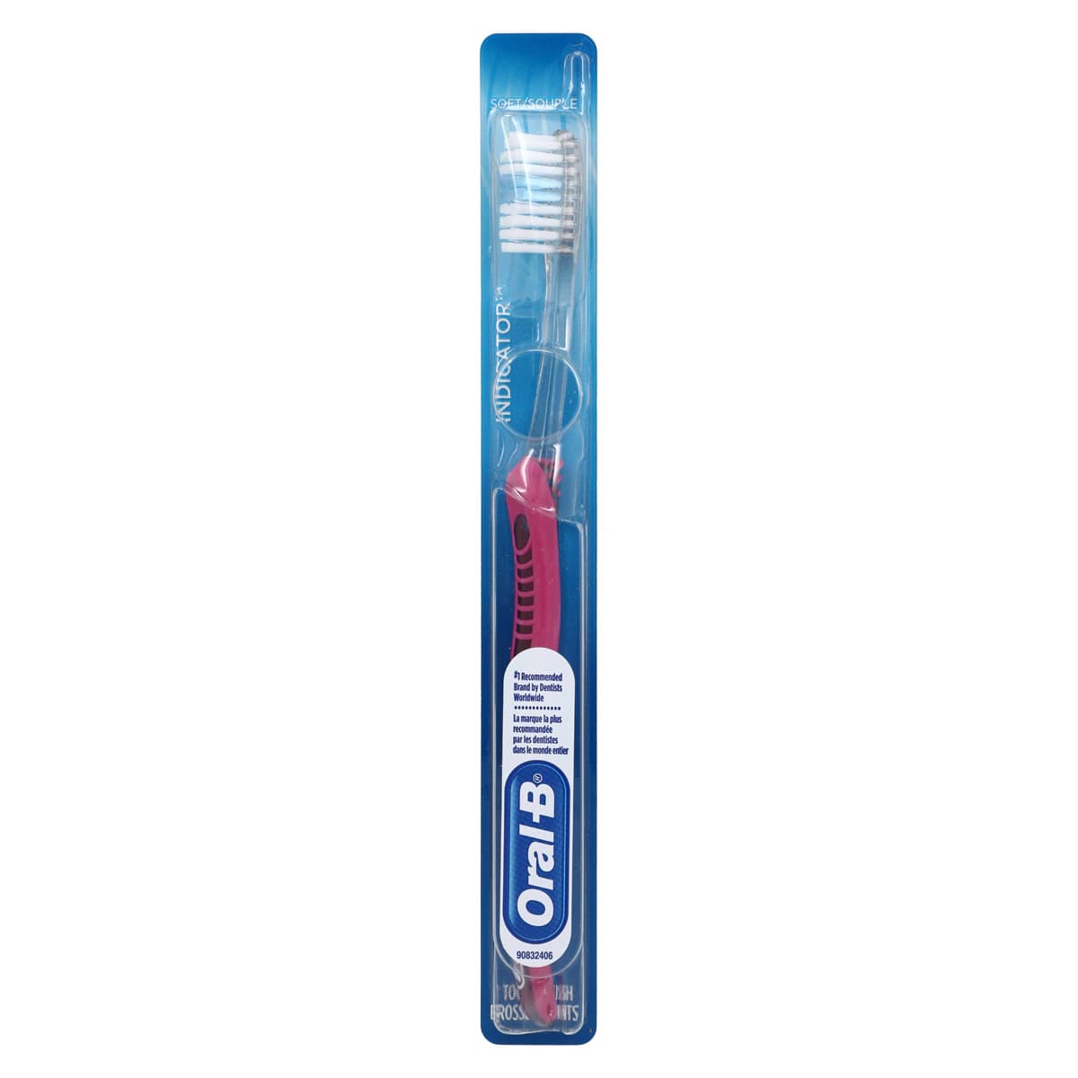 Oral-B Indicator Manual Toothbrush, 35 Tuft, Soft Bristles, Adult, Assorted Colors, 12/Box, 80799984 thumbnail 4