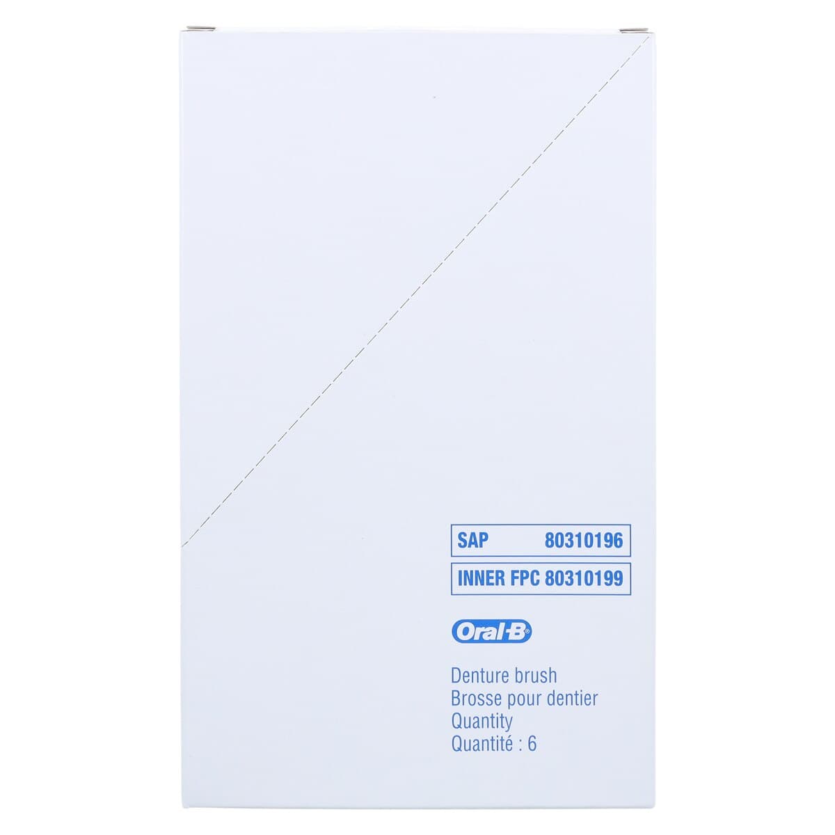 Oral-B Denture Brush, Dual Head, 35 Tuft, Blue Handle, 6/Box, 80310196 thumbnail 8