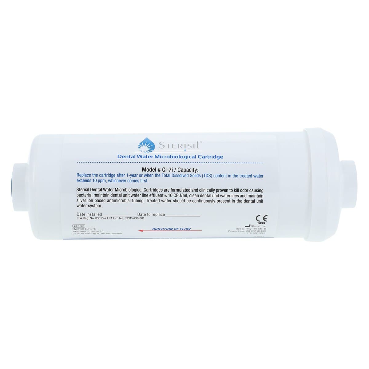 Sterisil Inline Cartridge 7i, CI-7i, 8-1/16" L x 2-1/2" D, Each thumbnail 3