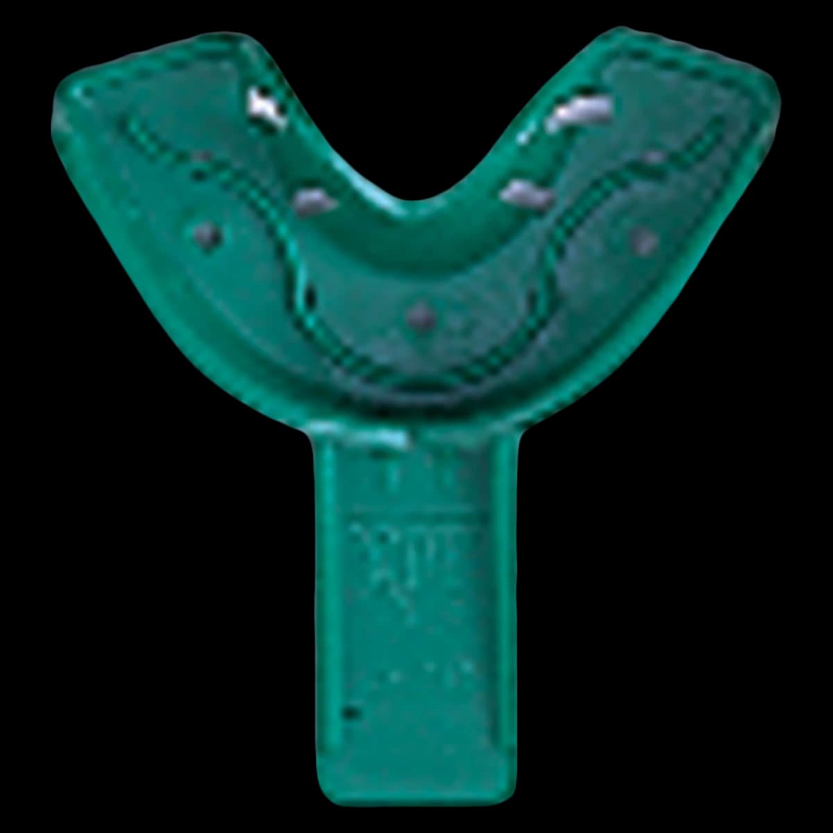COE Spacer Disposable Impression Trays, #32D Anterior, Perforated, Green, 12/Bag, 253212 - MASTER PAK #32D SPACER TRAY PRF - Image 1
