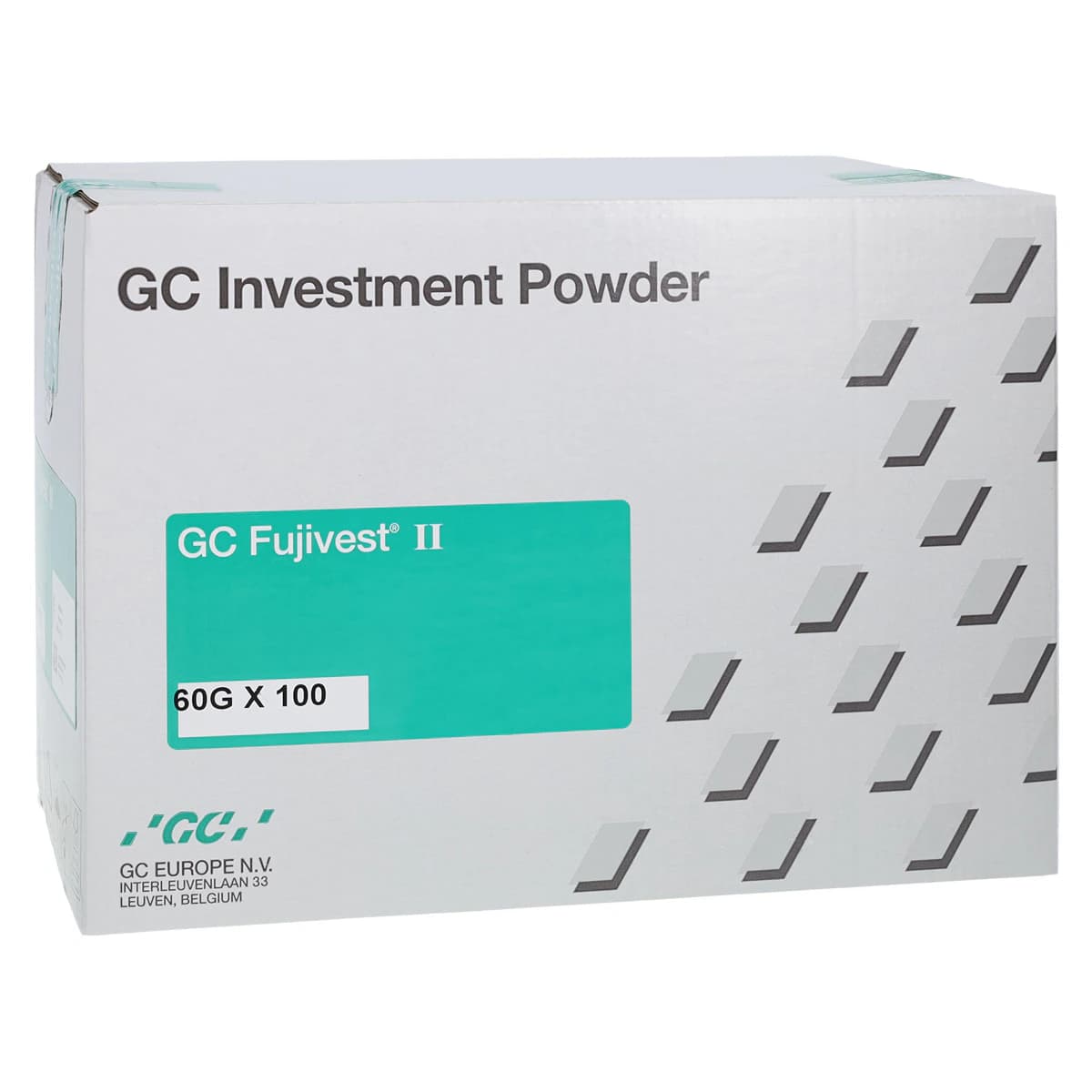 GC Fujivest II Rapid Fire Carbon-Free Phosphate Bonded Investment Powder, 60 g Pouches, 100/Pk, 800016 - Fujivest II Powder 60g Pouches 100/Pk - Image 1