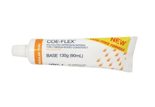 Coe-Flex Lead-Free Polysulfide Impression Material, Base Only, Regular Body, Regular Set, 90 ml Tube, 131202 - Coe-Flex Polysulfide Impression Material, Base, Medium Body, Regular Type, Regular Set, 90 ml, 1/Pk - Image 1