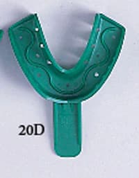 COE Spacer Disposable Perforated Impression Trays, #20D Large Lower, Green, 12/Pk, 252012 - GC America - MASTER PAK #20D SPACER TRAY PERFORATED - Image 1